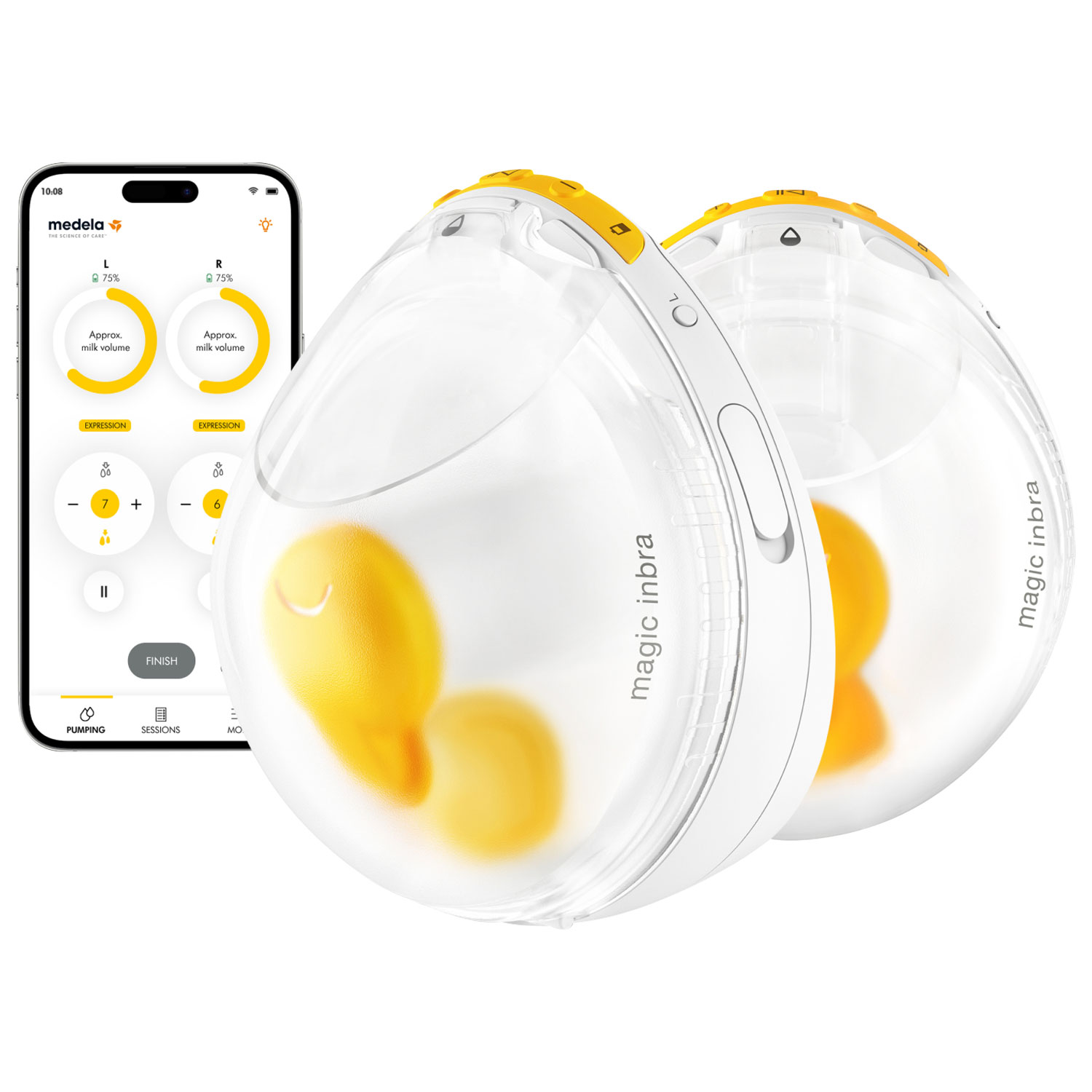Double tire-lait portable Magic InBra de Medela
