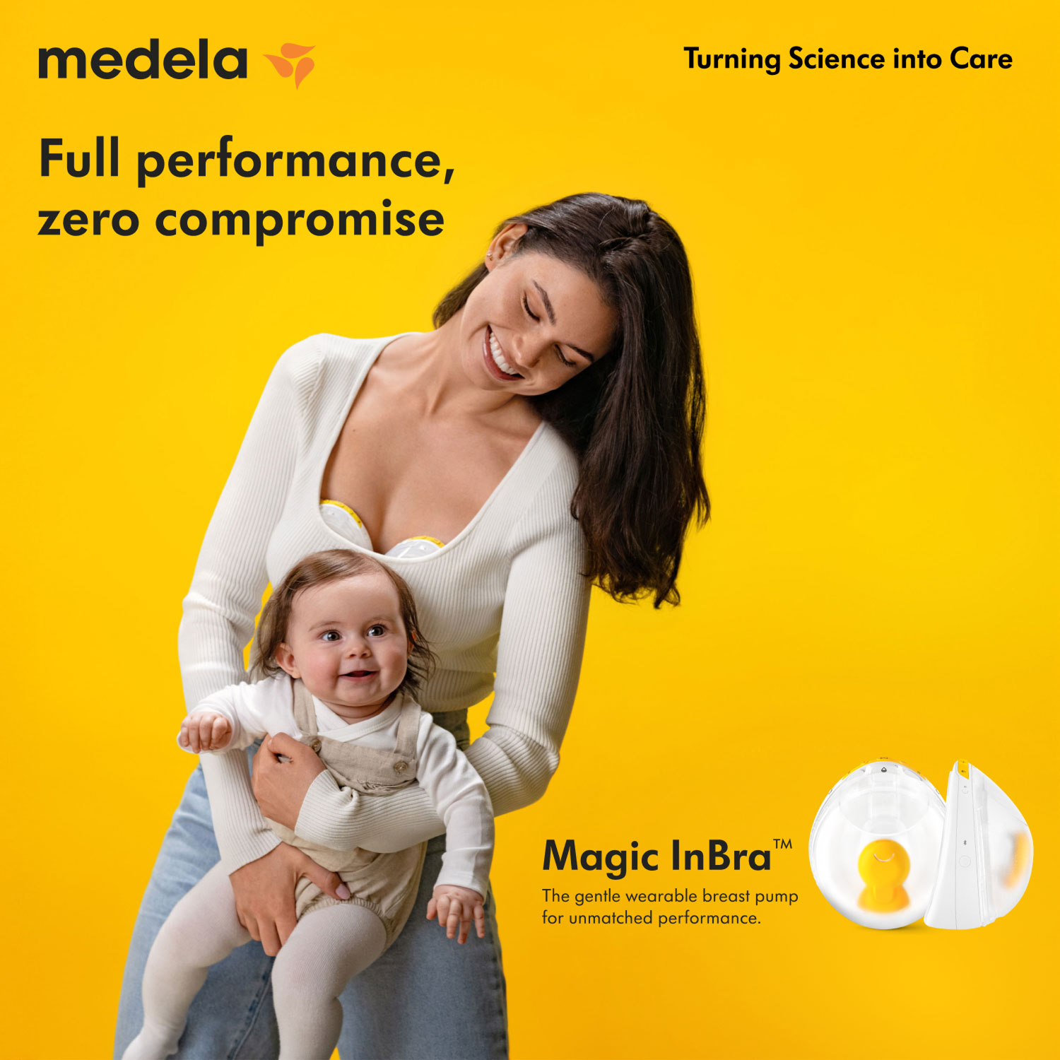 Double tire-lait portable Magic InBra de Medela