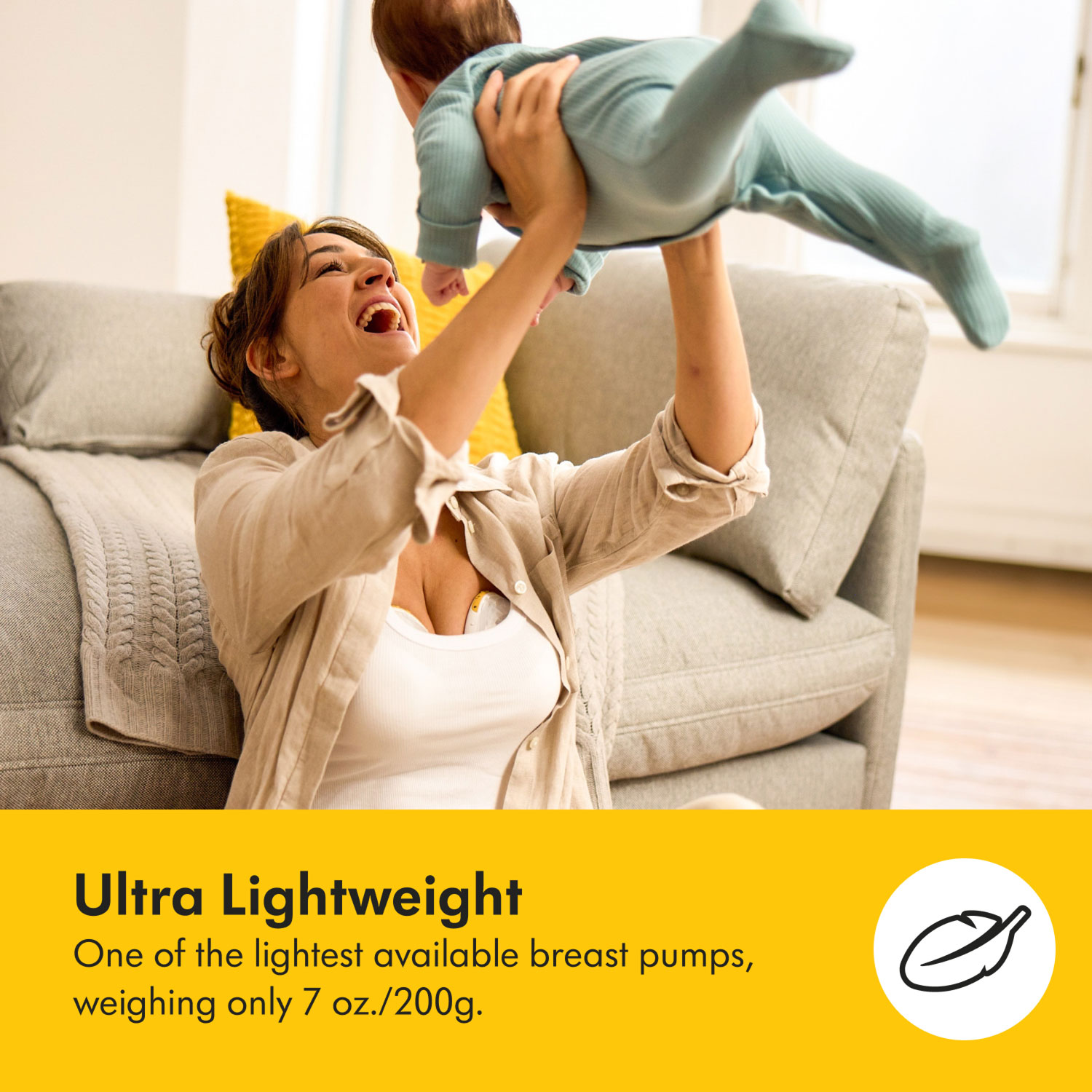 Double tire-lait portable Magic InBra de Medela