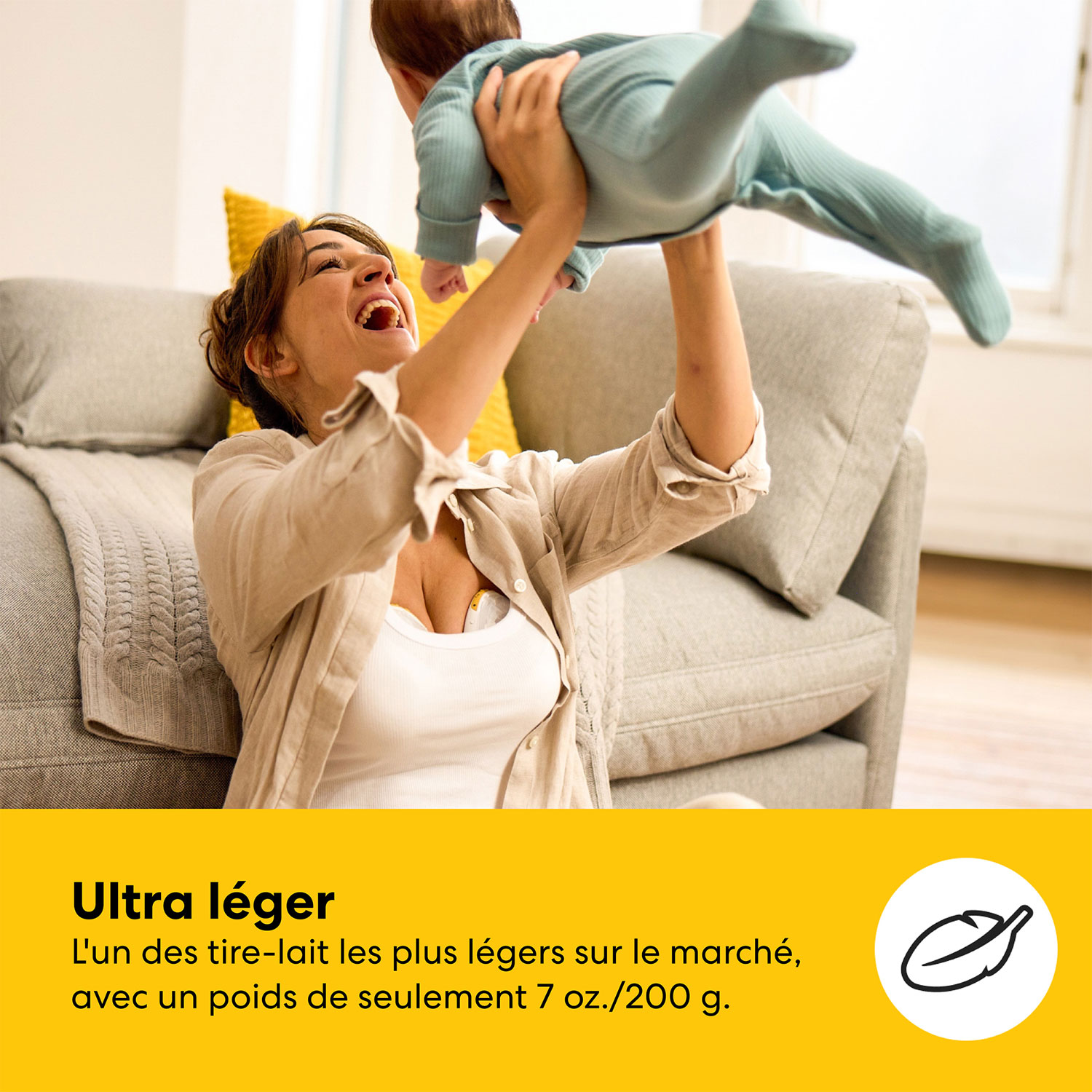 Double tire-lait portable Magic InBra de Medela