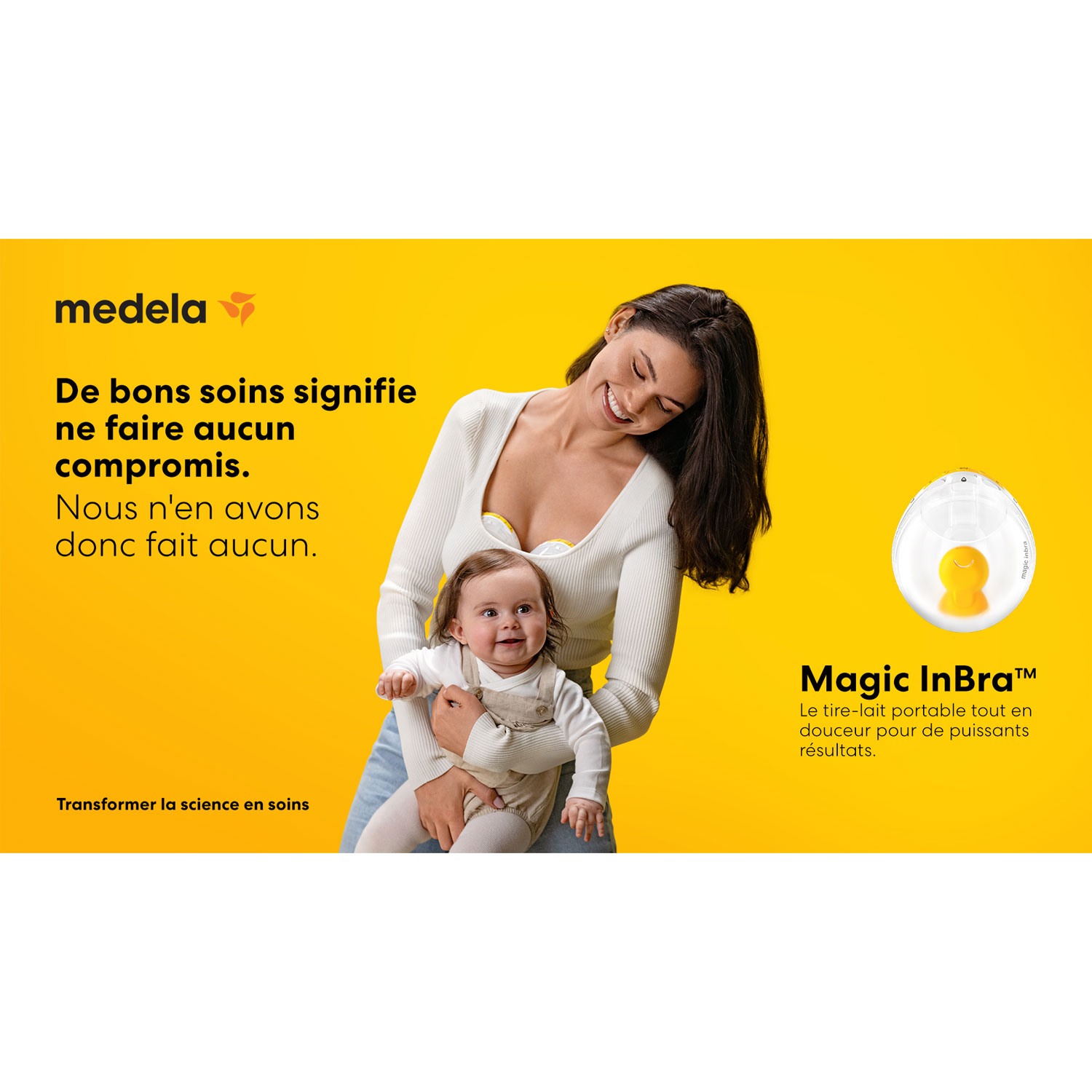 Double tire-lait portable Magic InBra de Medela