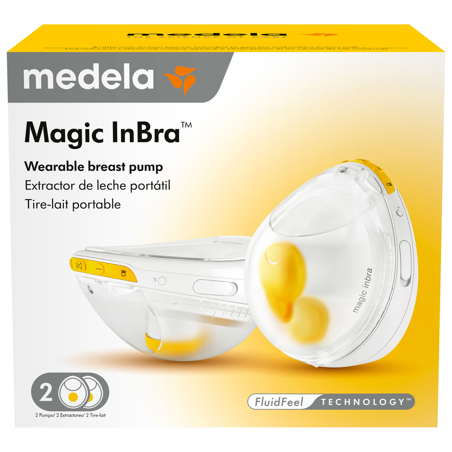 Double tire-lait portable Magic InBra de Medela