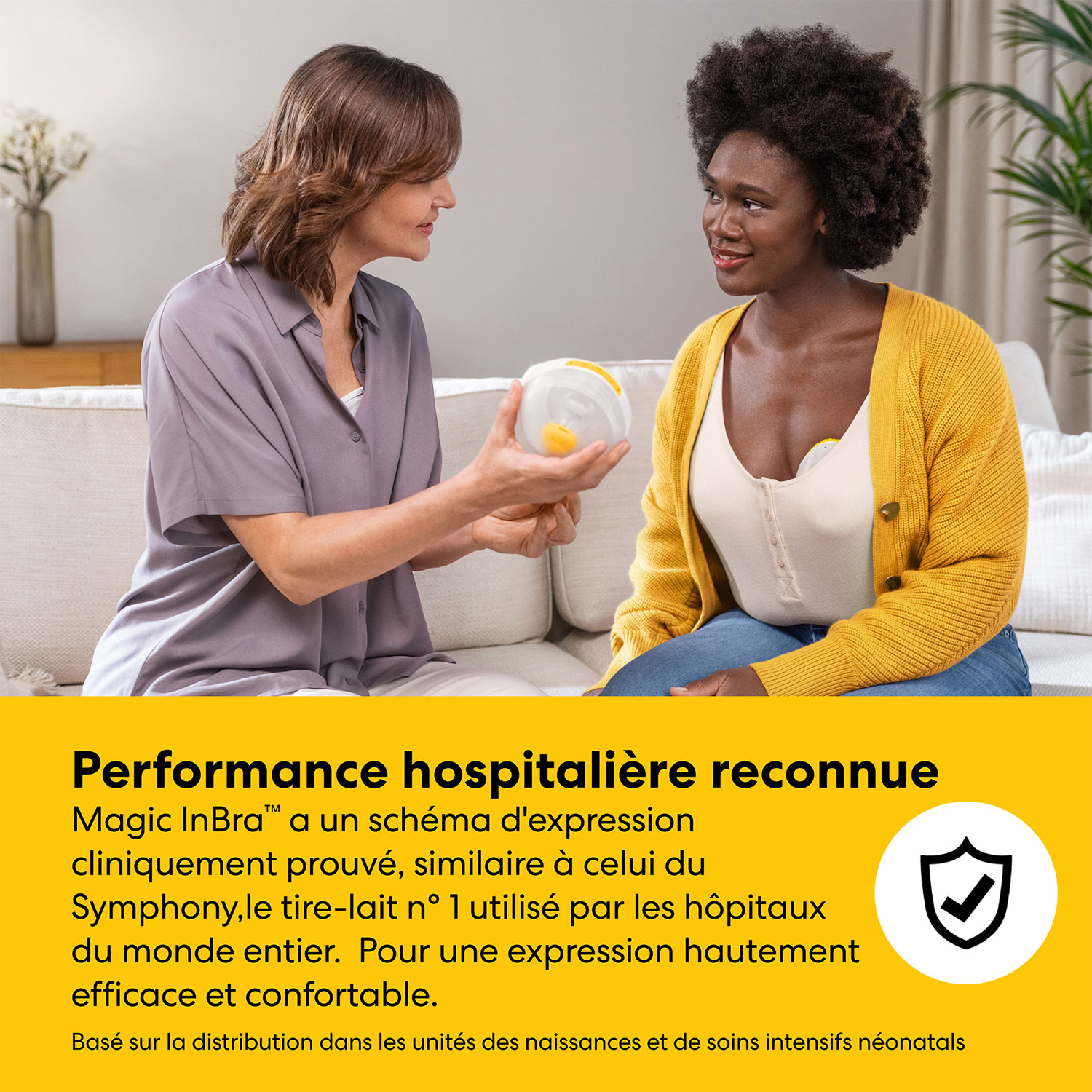 Double tire-lait portable Magic InBra de Medela