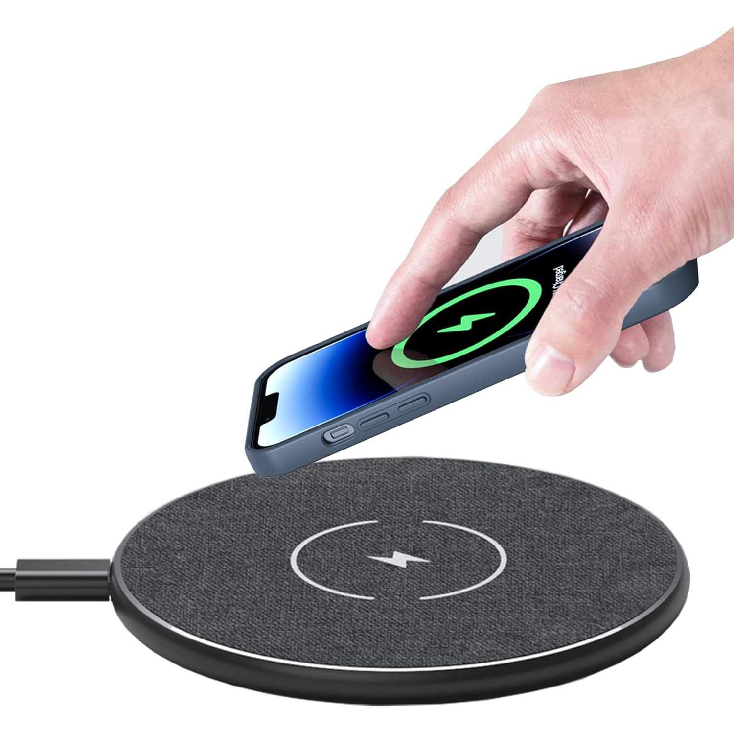 DeBangsi Wireless Charger Pad 30W, Fast Wireless Charging Pad for iPhone 16 15 14 13 12 11 X 8, Black