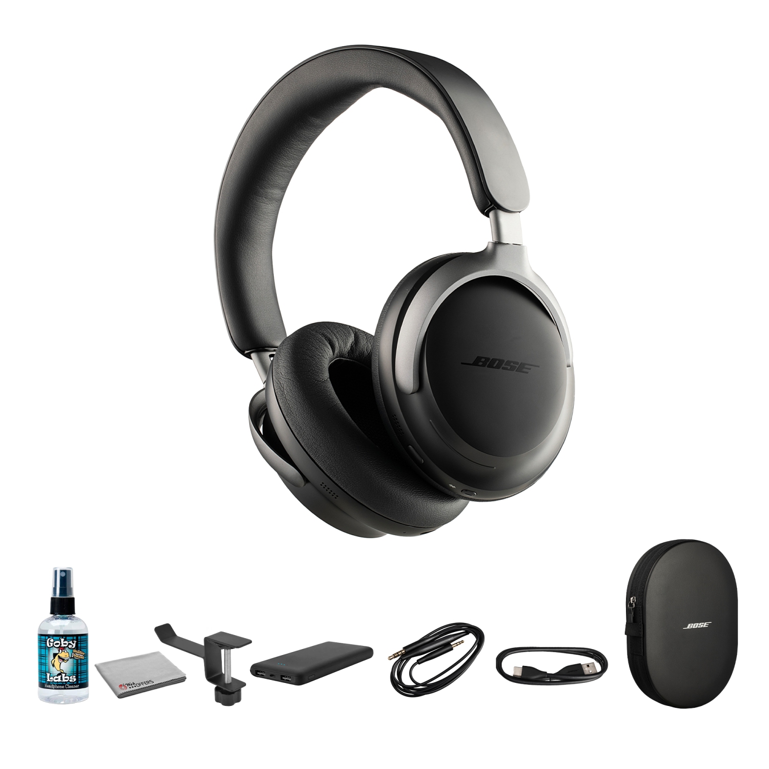 Bose QuietComfort Ultra Wireless Noise Canceling Over-Ear Headphones Bundle