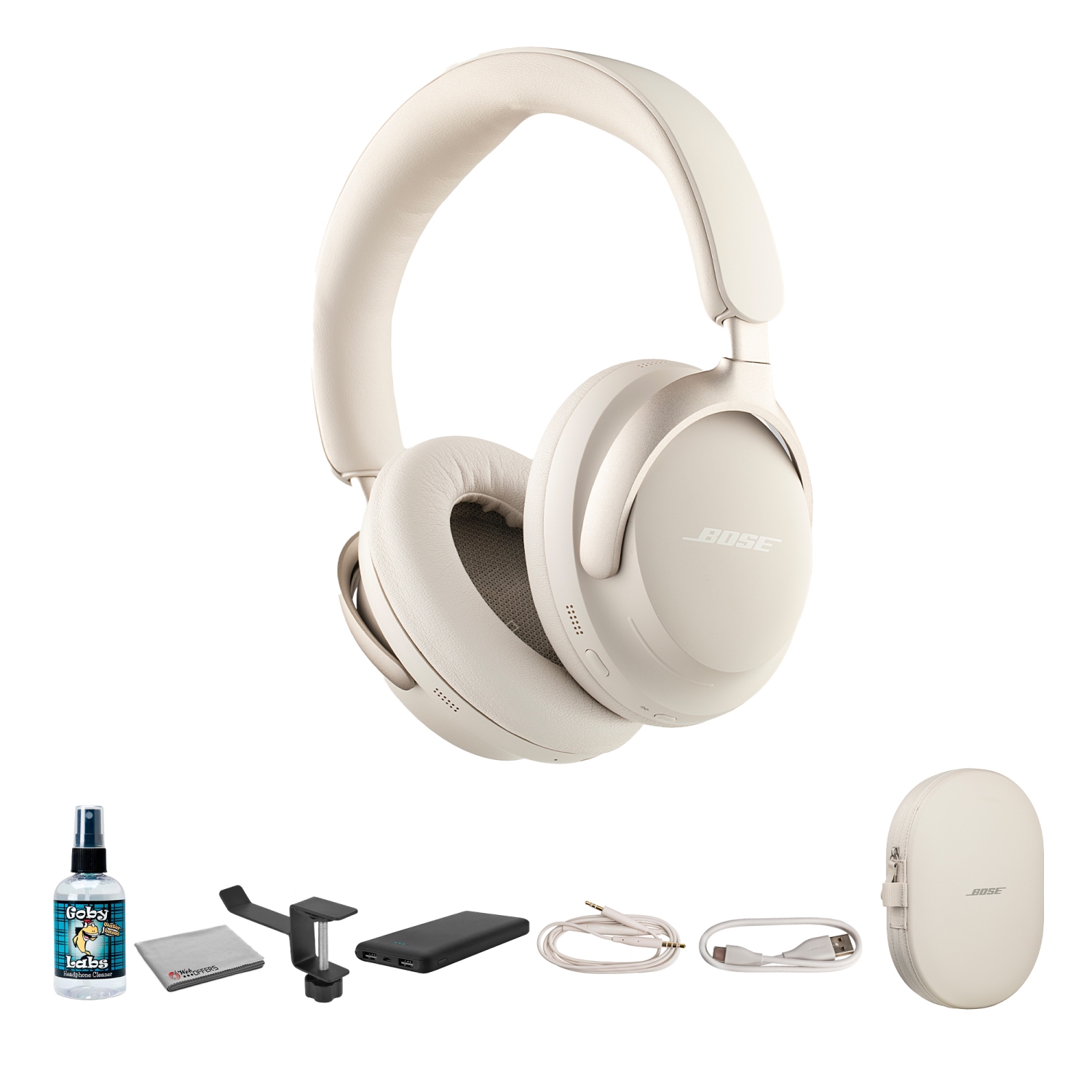 Bose QuietComfort Ultra Wireless Noise Canceling Over-Ear Headphones Bundle