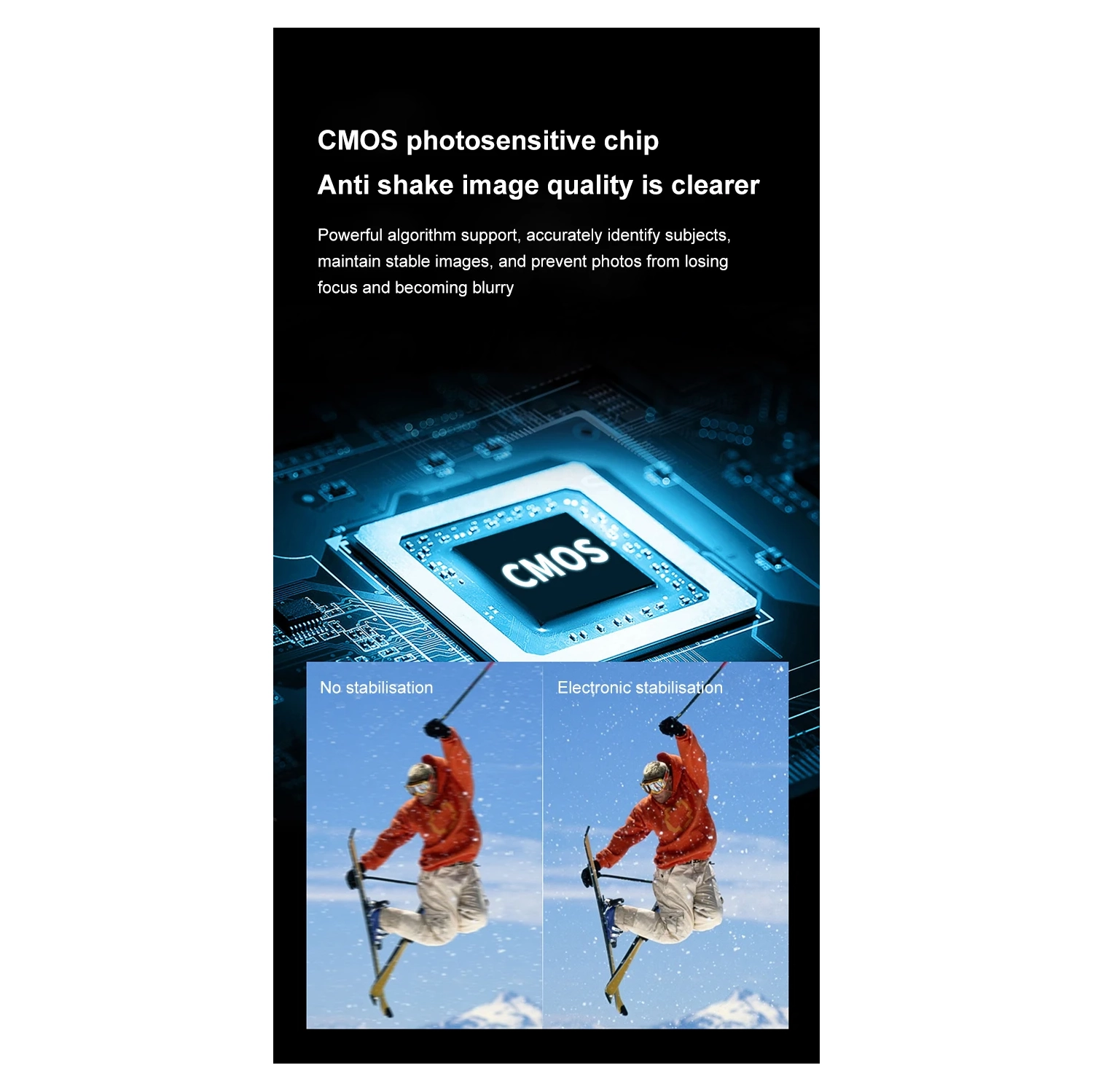 Touch screen 4K digital micro single camera CCD video camera. Anti-shake digital camera with children's MP3 player - black