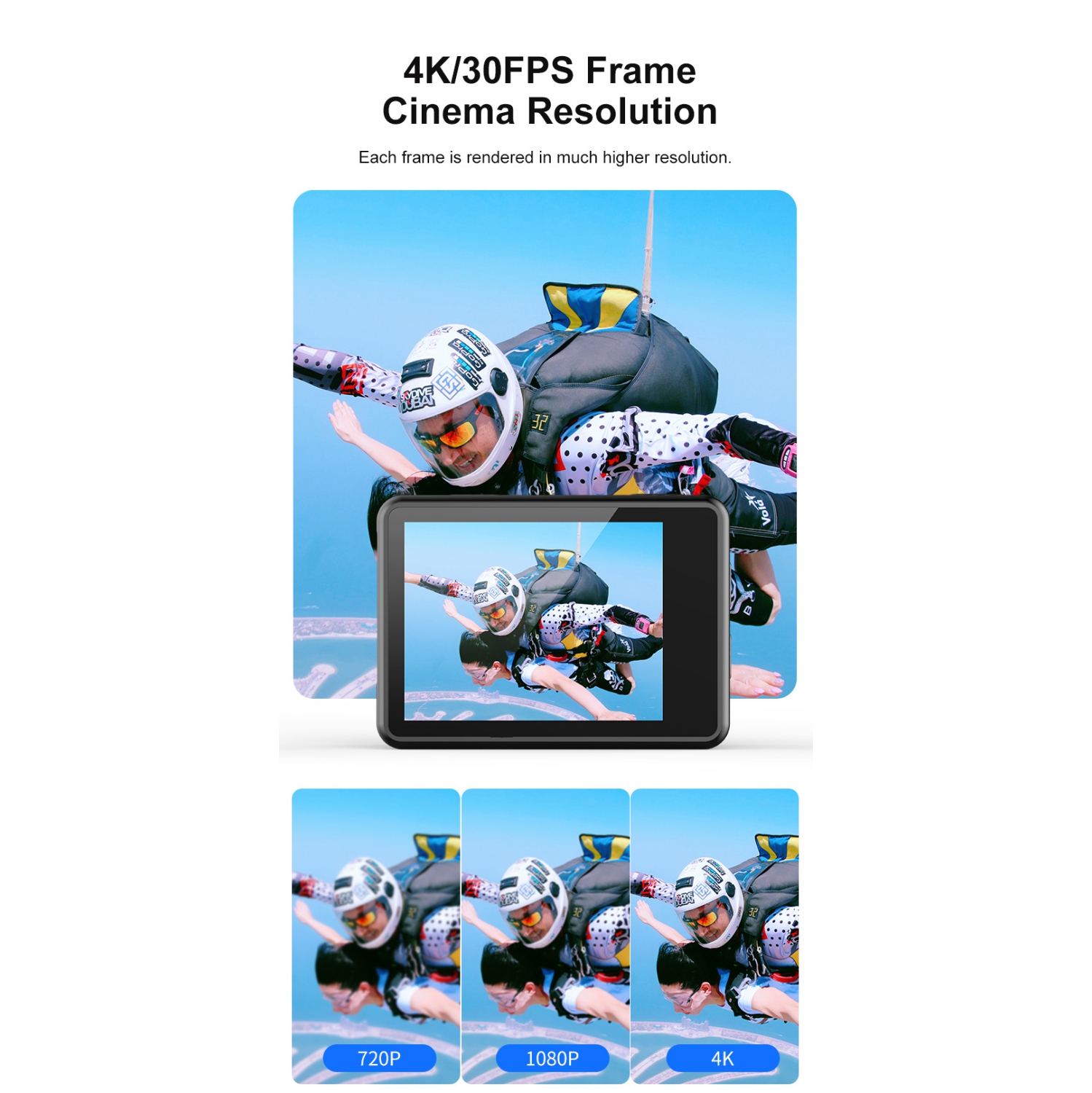 Action Camera 4K HD Dual Color Screen Waterproof Anti-Shake Playback Outdoor Camera WiFi Internet Sports DV Camera - [V8] 4k Dual Screen + Sony Lens