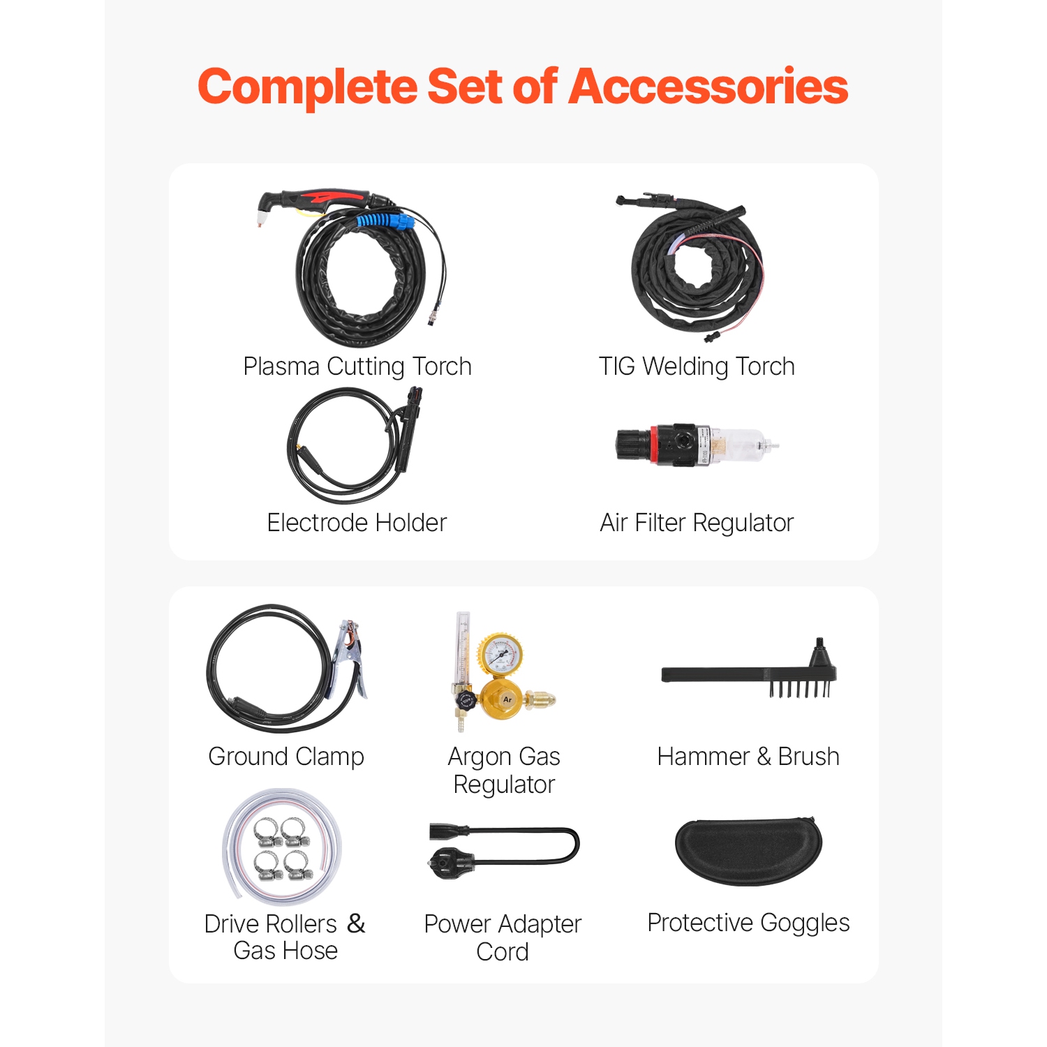 Machine à souder à lame plasma VEVOR 3 en 1, CT-520E TIG/MMA, machine à découper à plasma 30&nbsp;A, soudeuse à ruban 200&nbsp;A TIG et 200&nbsp;A,