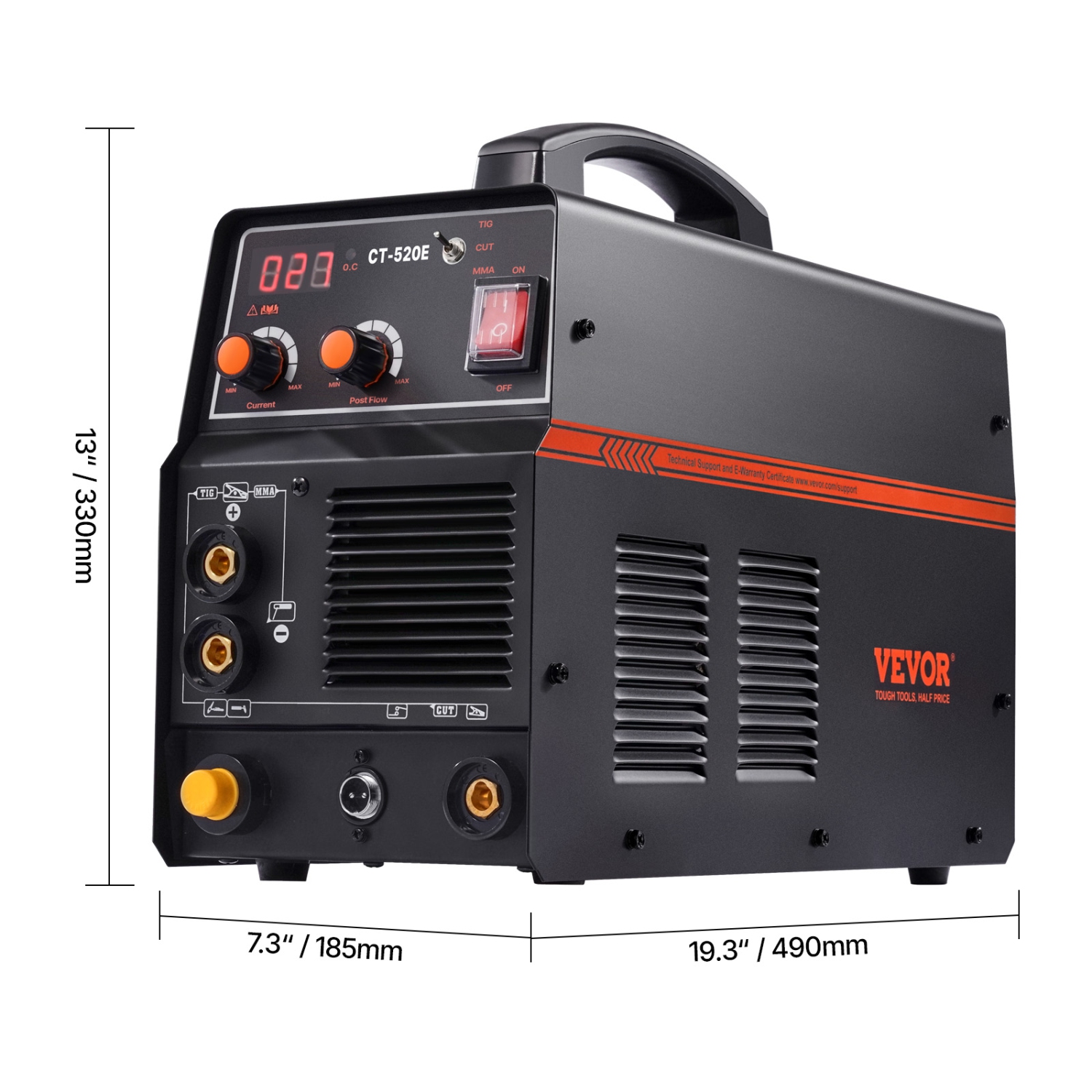 Machine à souder à lame plasma VEVOR 3 en 1, CT-520E TIG/MMA, machine à découper à plasma 30&nbsp;A, soudeuse à ruban 200&nbsp;A TIG et 200&nbsp;A,