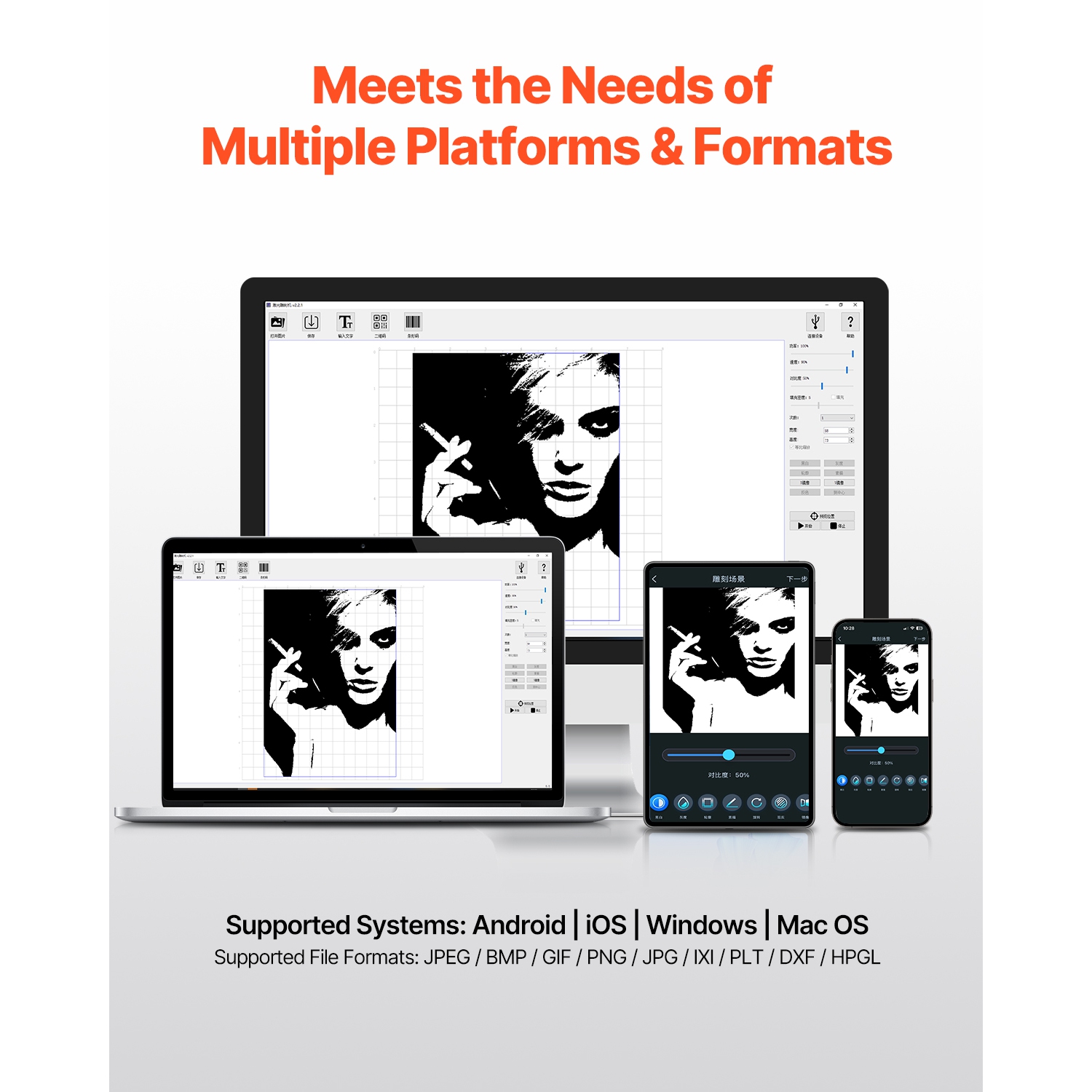 VEVOR 600 mm/s Portable Laser Engraver, 5W Handheld Engraving Machine, DIY Laser Engraver and Cutter Basic Set, for Mental, Blue Laser Wood, Leather,