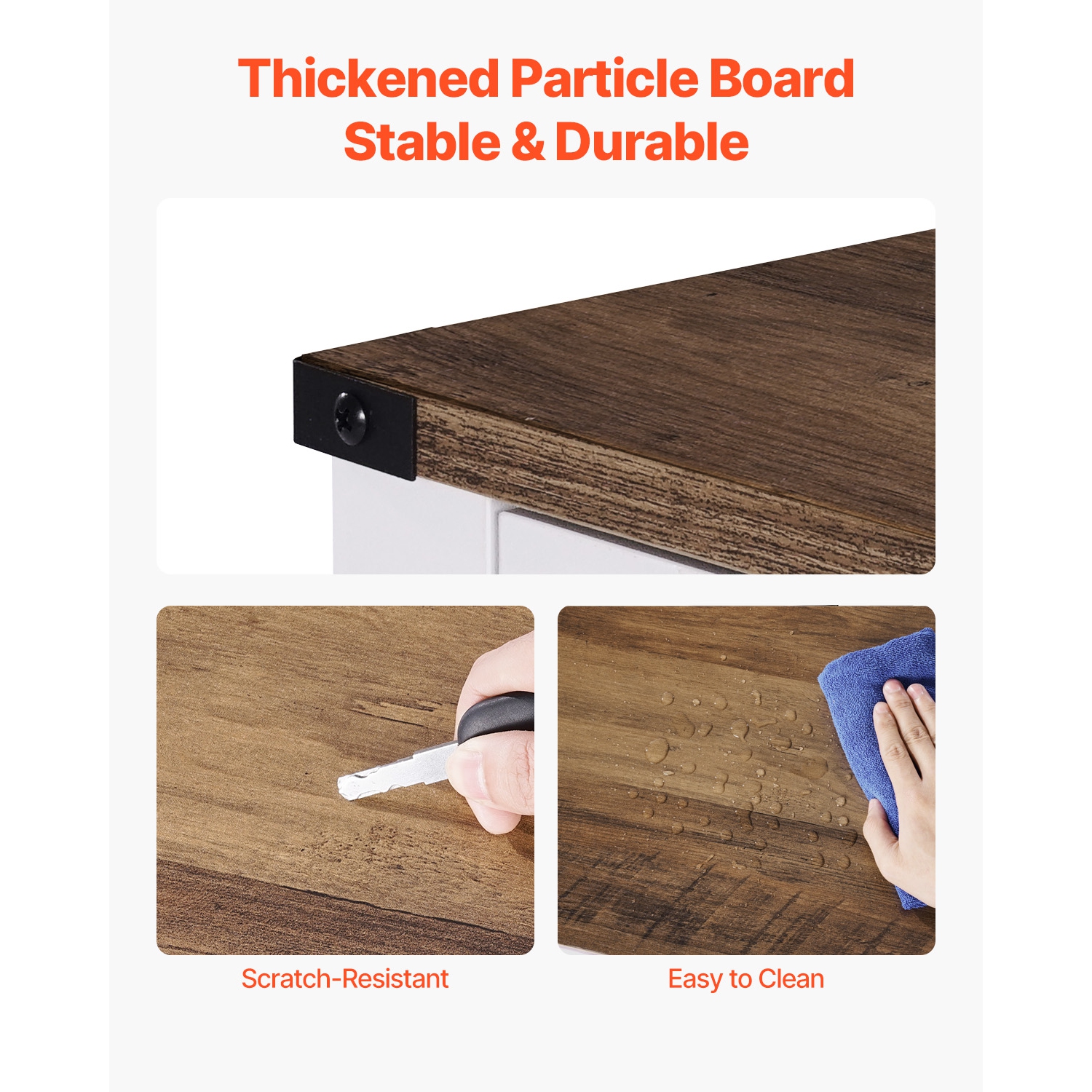 VEVOR 31.5 x 13.8 x 34.6 in Coffee Bar Cabinet, Farmhouse Coffee Bar Cabinet with 3-Tier Storage, Coffee Bar Table with Magnet Doors, Farmhouse