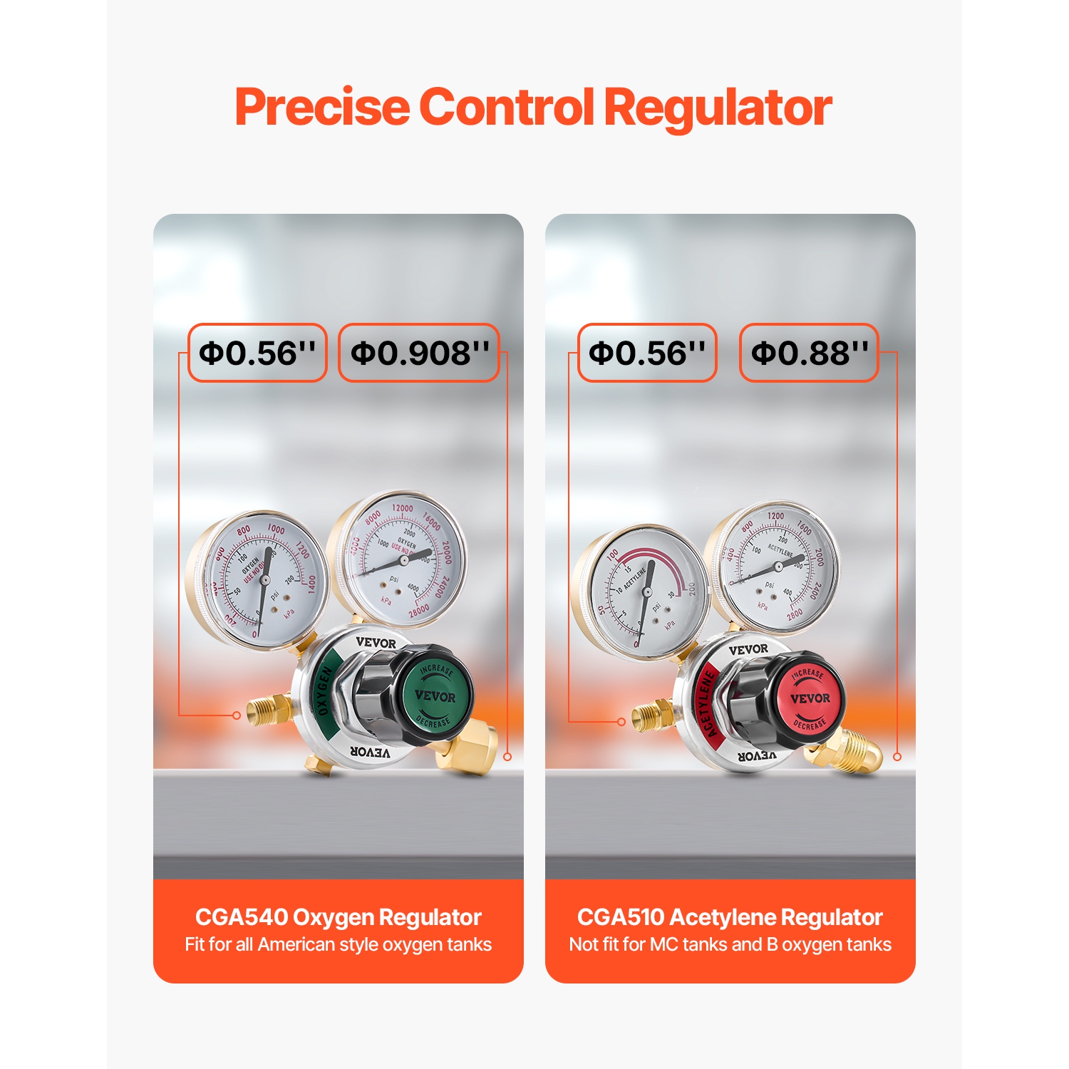 Torche de soudage VEVOR 14PCS Oxygen Acétylène, ensemble de brasage Oxy Acétylène avec deux tuyaux de 177&nbsp;po, embout de coupe, 3 embouts de