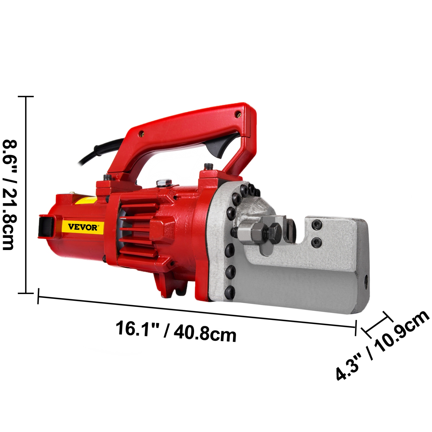 VEVOR 1250W Electric Rebar Cutter, Portable Electric Hydraulic Rebar Cutter, Cutting up to 3/4 Inch #6 4-20mm Rebar within 4 Seconds,110V,with Easy