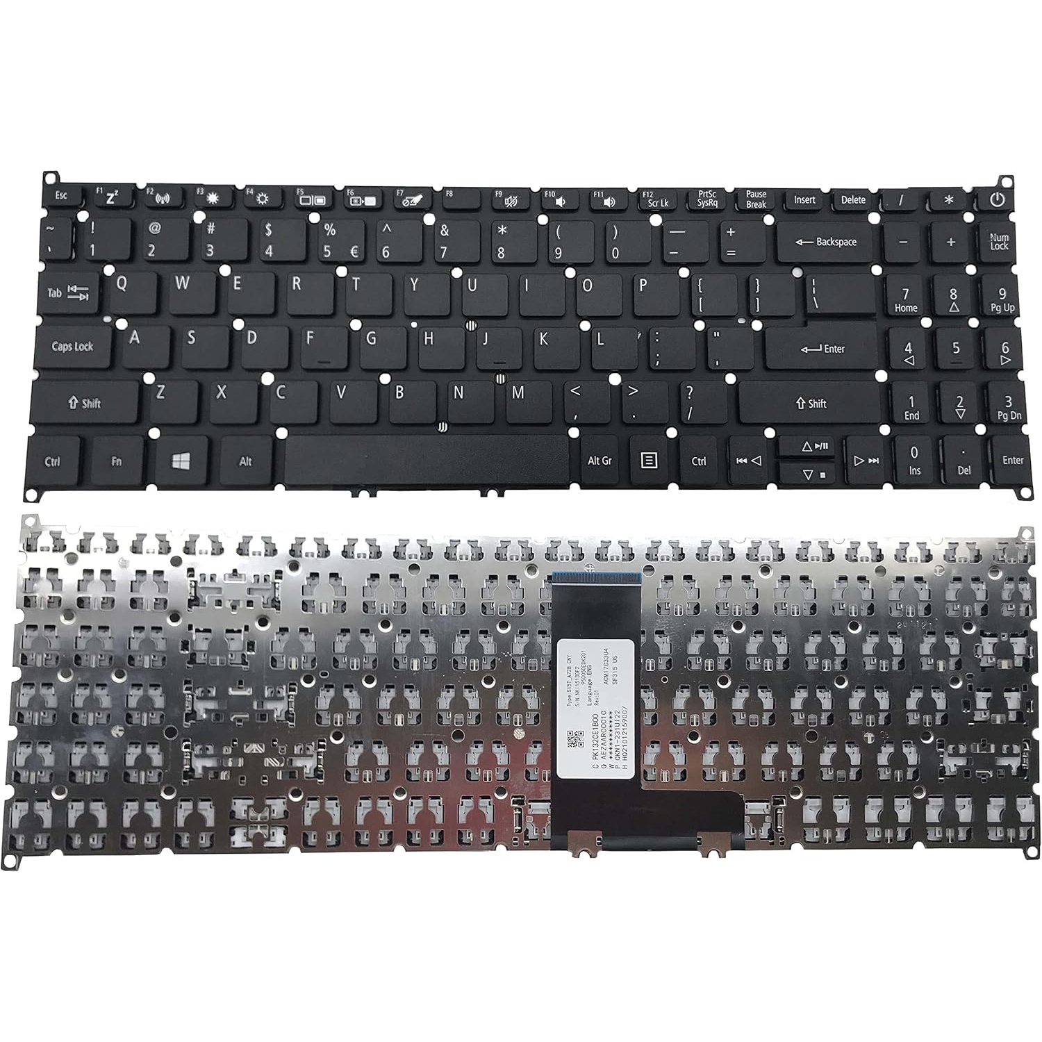 Laptop Keyboard for Acer Aspire 5 A515-43 A515-52 A515-53 A515-54 A515-55, Aspire A315-22 A315-34 A315-42 A315-54 A315-55 A315-56, Swift 3 SF315-52