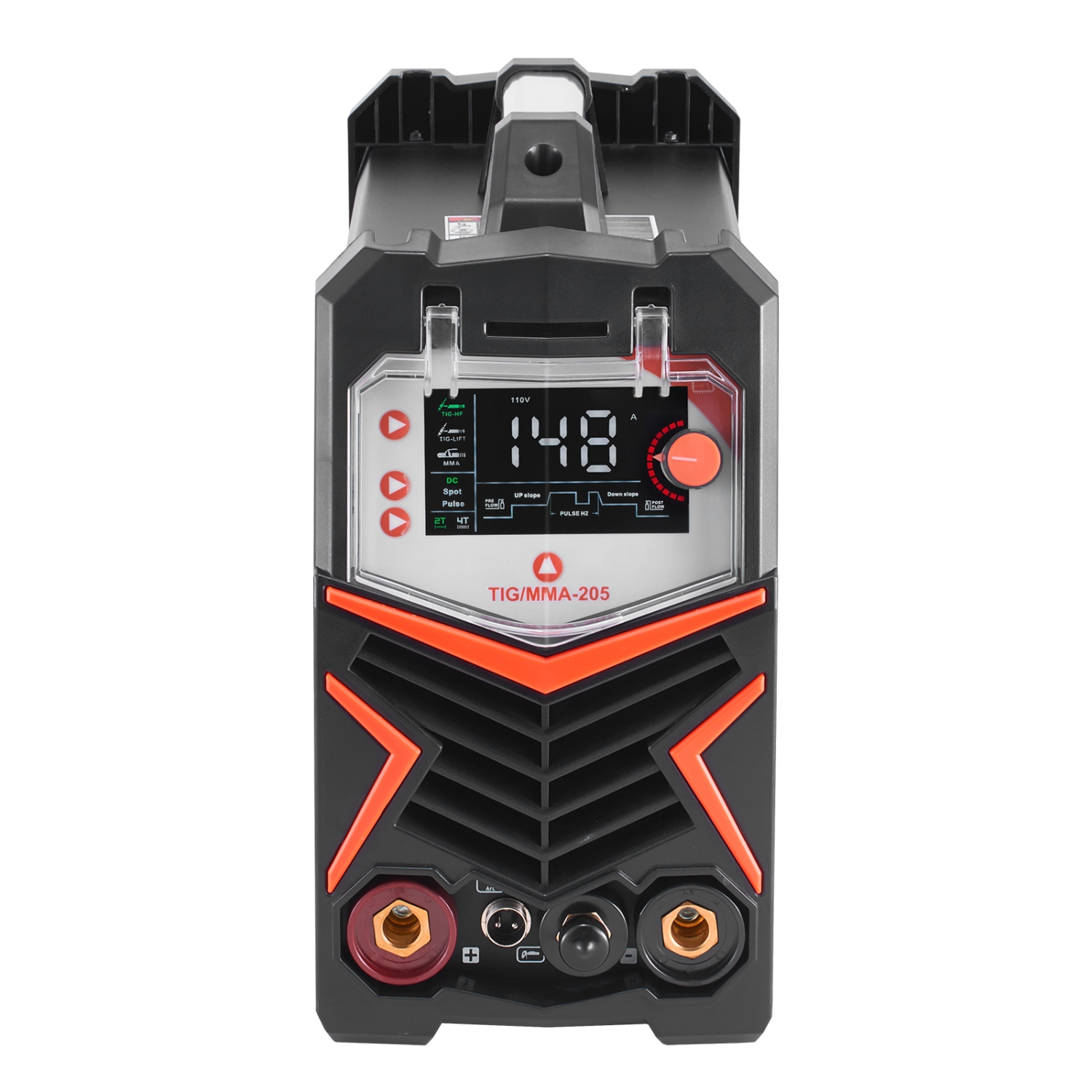 Soudeur VEVOR 205&nbsp;A TIG, machine à souder 3-en-1 - TDC TIG/DC Pulse TIG/MMA (bras), soudeuse électrique double tension 110&220&nbsp;V avec