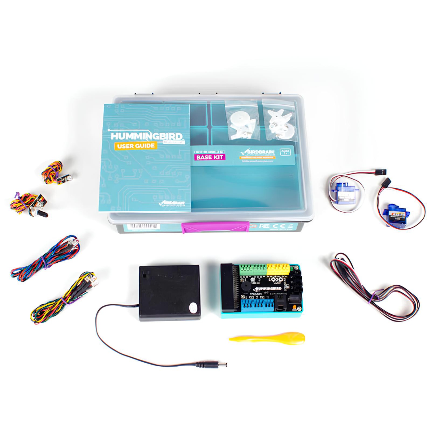 BirdBrain Hummingbird Bit Base Kit with micro:bit - Educational DIY STEM Robotics Kit for Children