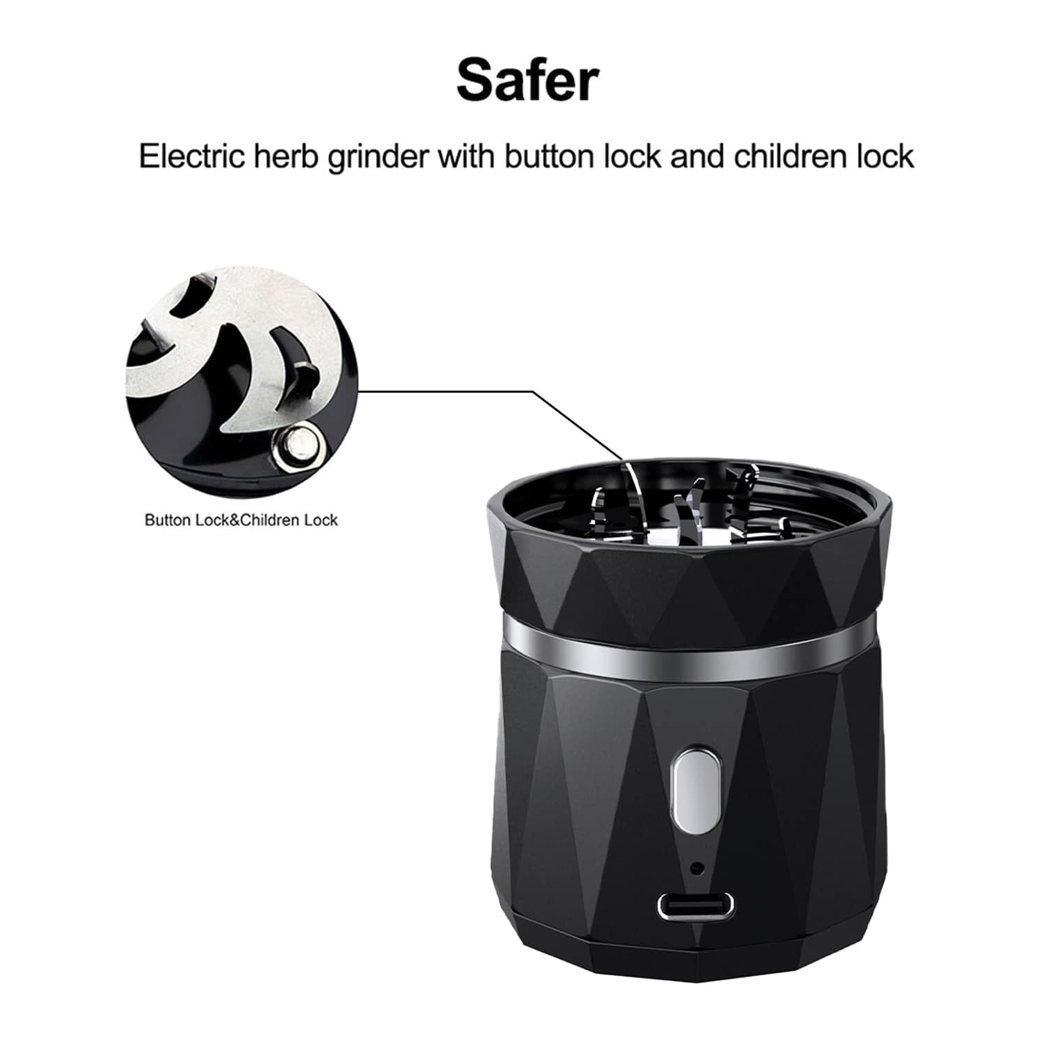 Moulin à épices et à herbes électrique, Mini broyeur électrique pour fines herbes, Petit pot à fines herbes et cuillère, Moulin à herbes automatique