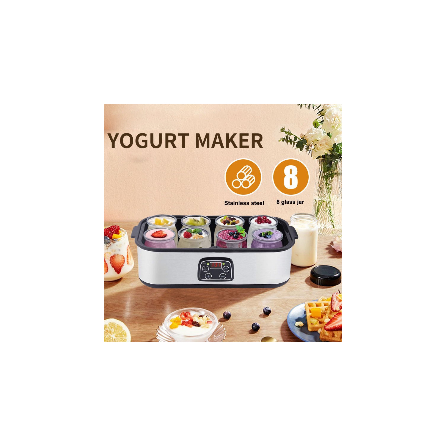 Probiotic Yogurt Motor,Probiotic Yogurt Maker with Adjustable Temperature Control,1400ML Yogurt Maker,Multi-Function Yogurt Machine for Home Use