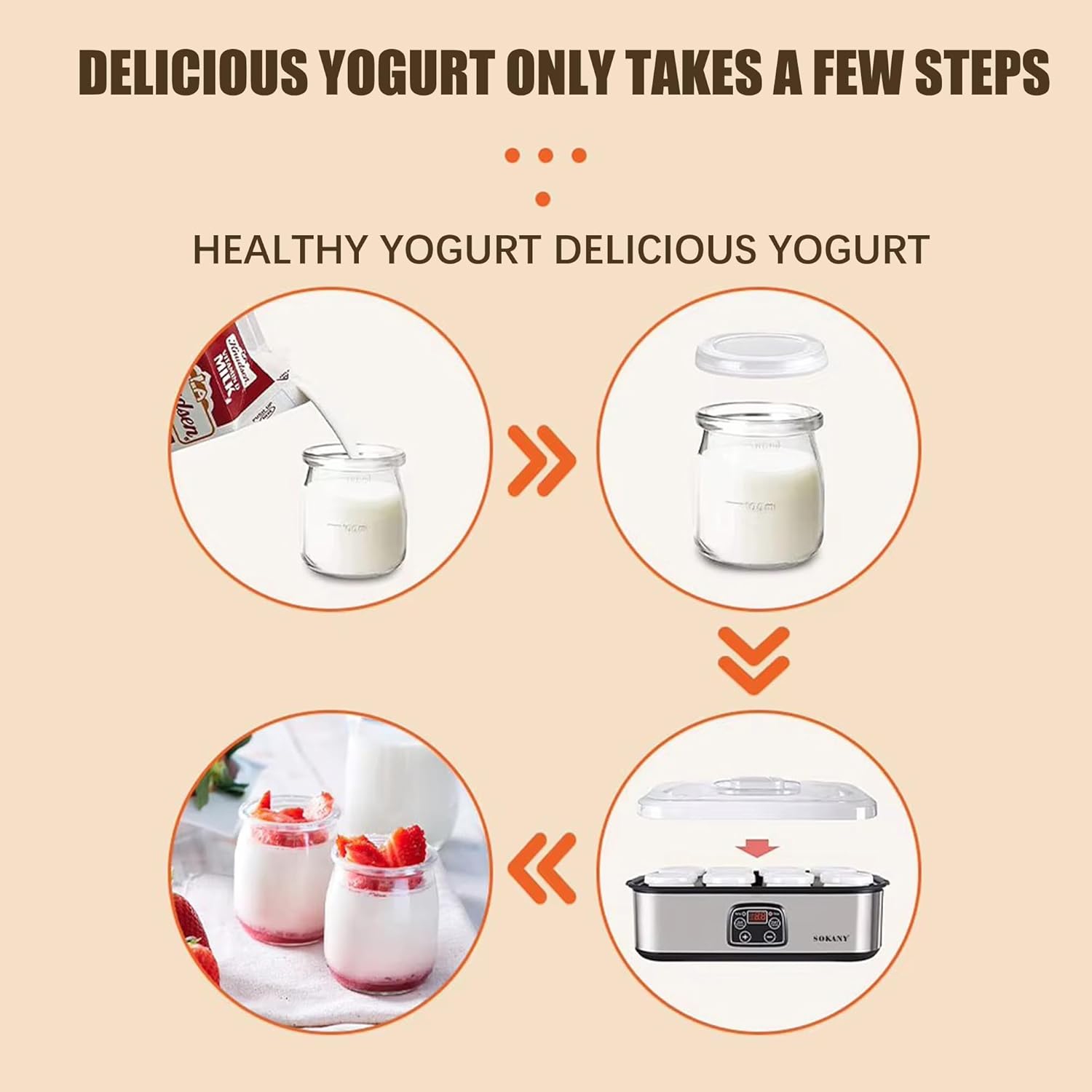 Probiotic Yogurt Motor,Probiotic Yogurt Maker with Adjustable Temperature Control,1400ML Yogurt Maker,Multi-Function Yogurt Machine for Home Use