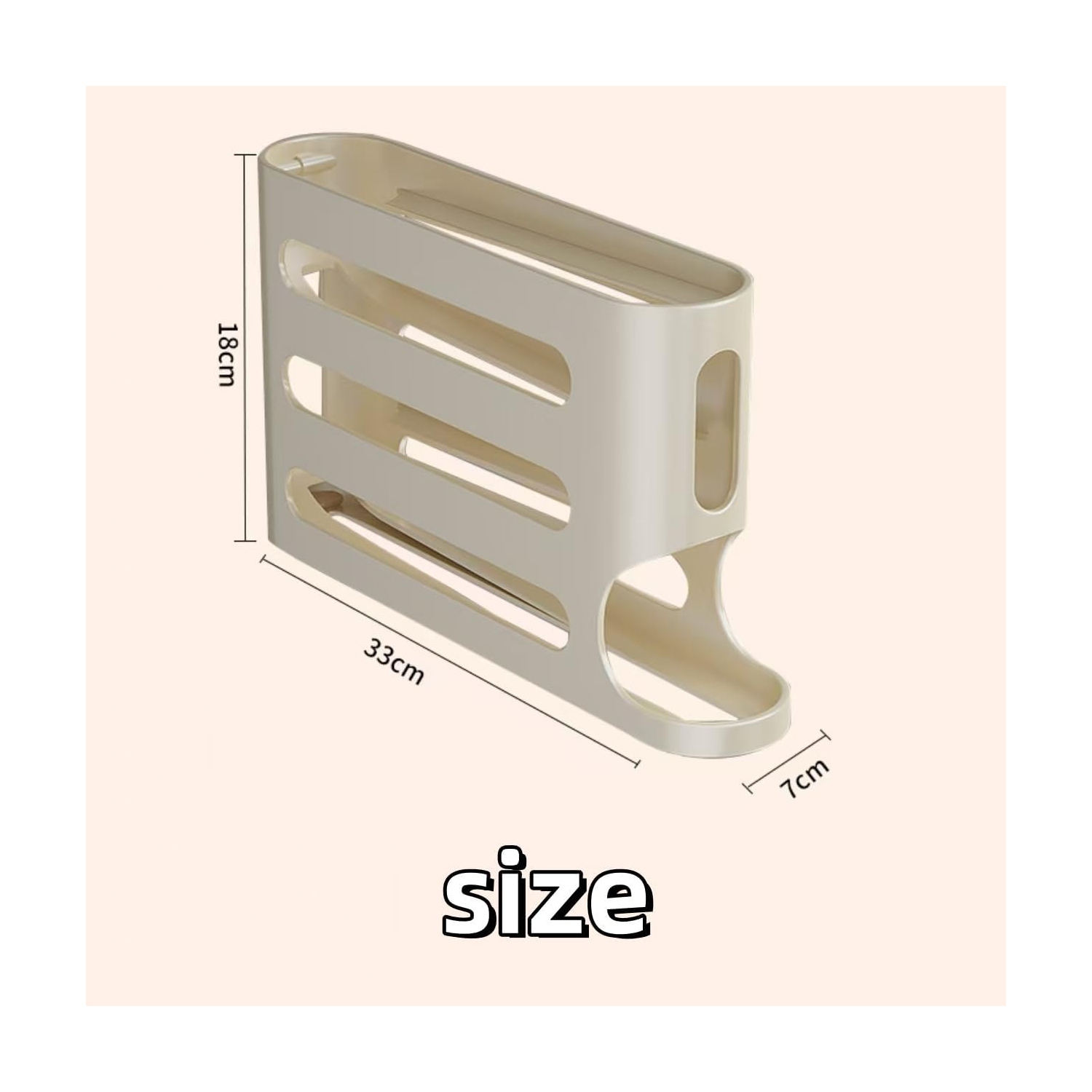 2PCS Egg Holder for Fridge,Egg Container for Refrigerator,Space-Saving Automatic Rolling Eggs Dispenser,4 Tiers Fridge Egg Rack