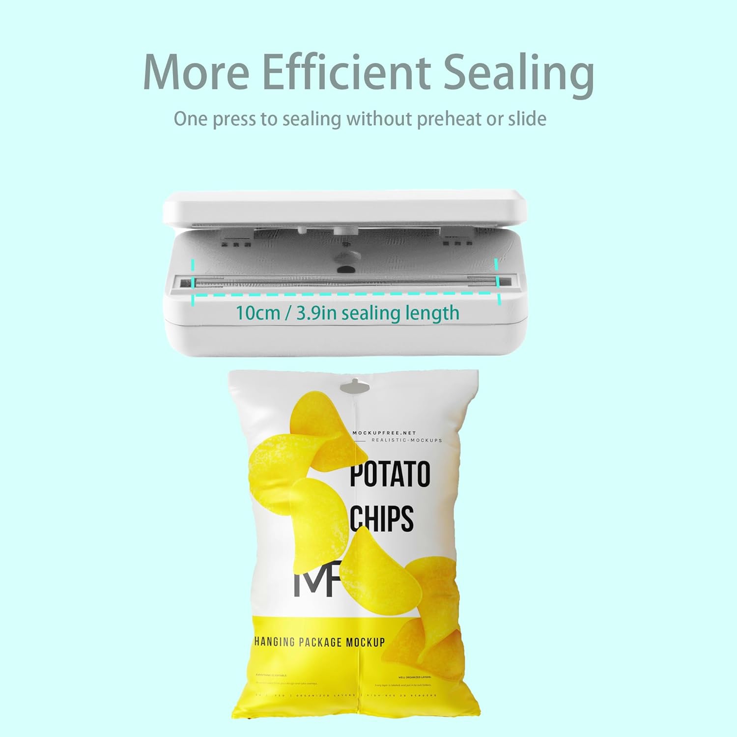 Mini Bag Sealer with Cutter,USB Rechargeable Heat Sealer,Portable Handheld Heat Sealer for Chip Bag Plastic Bags Snack Food Storage