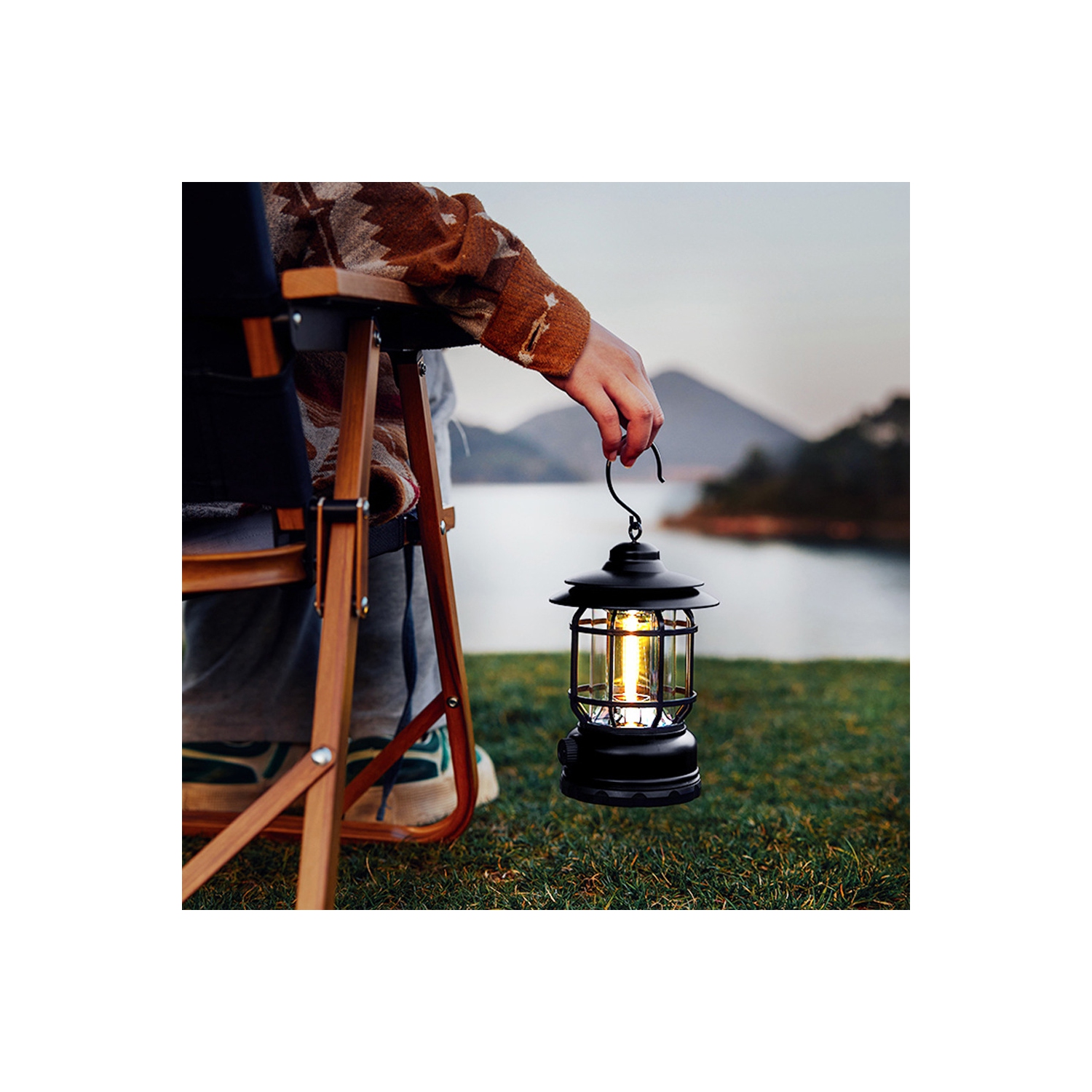 Outdoor Camping Light Portable Multi-function LED Camping Light Tent Light - Rechargeable [Red]