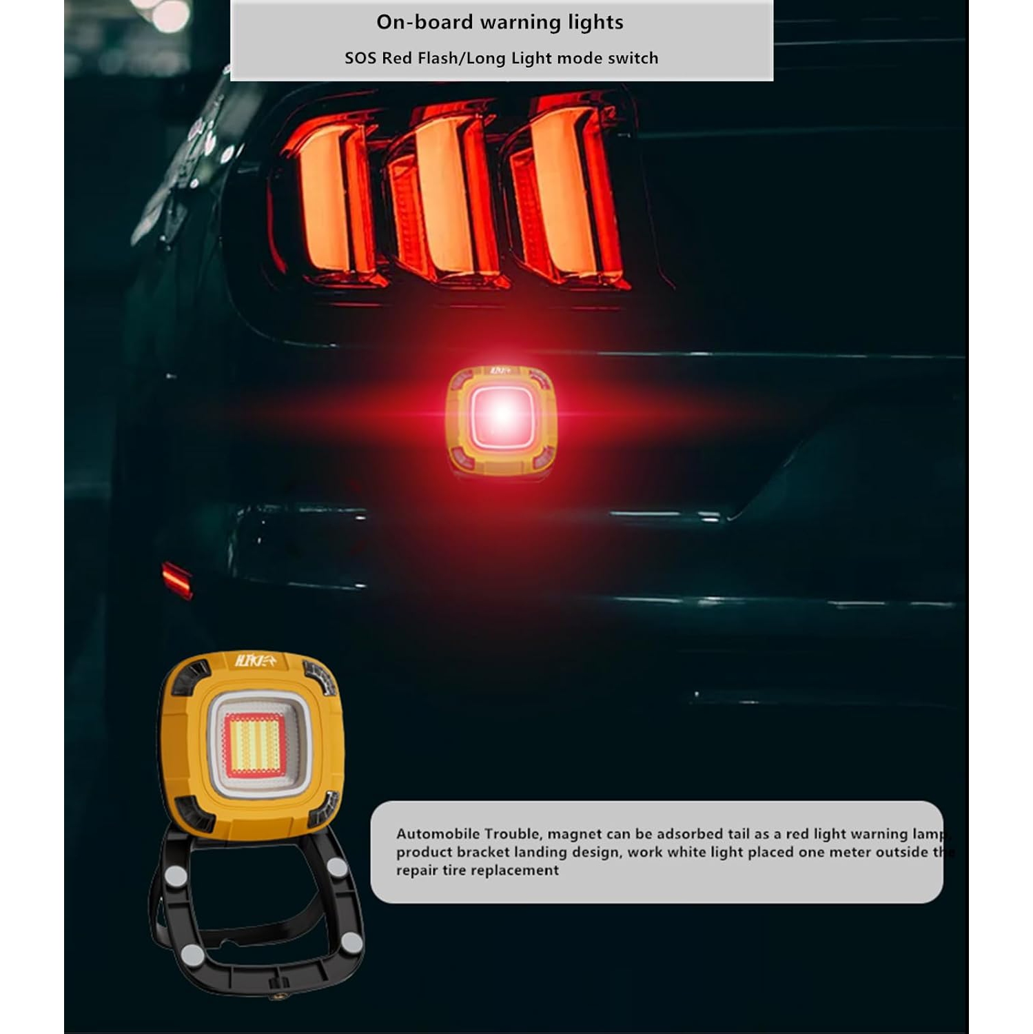 Four modes, four color temperatures LED work light portable magnetic light, 6000mAh rechargeable spotlight floodlight - high-end version