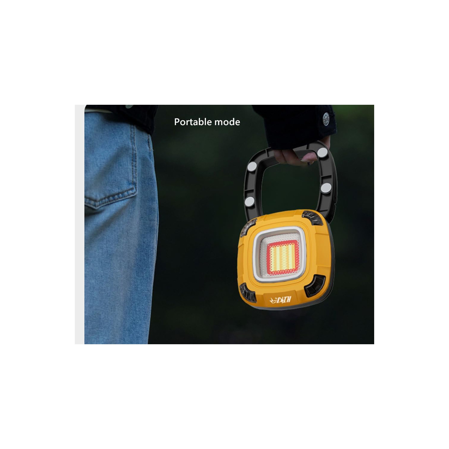 Four modes, four color temperatures LED work light portable magnetic light, 6000mAh rechargeable spotlight floodlight - high-end version