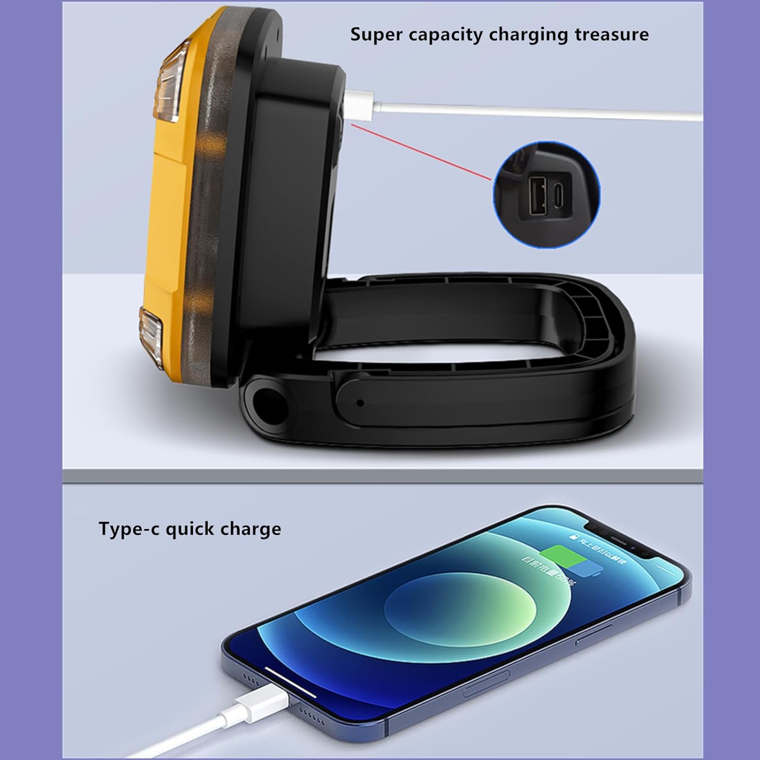 Four Modes, Four Color Temperatures LED Work Light Portable Magnetic Lamp, 10000mAh Rechargeable Spotlight - Premium Edition