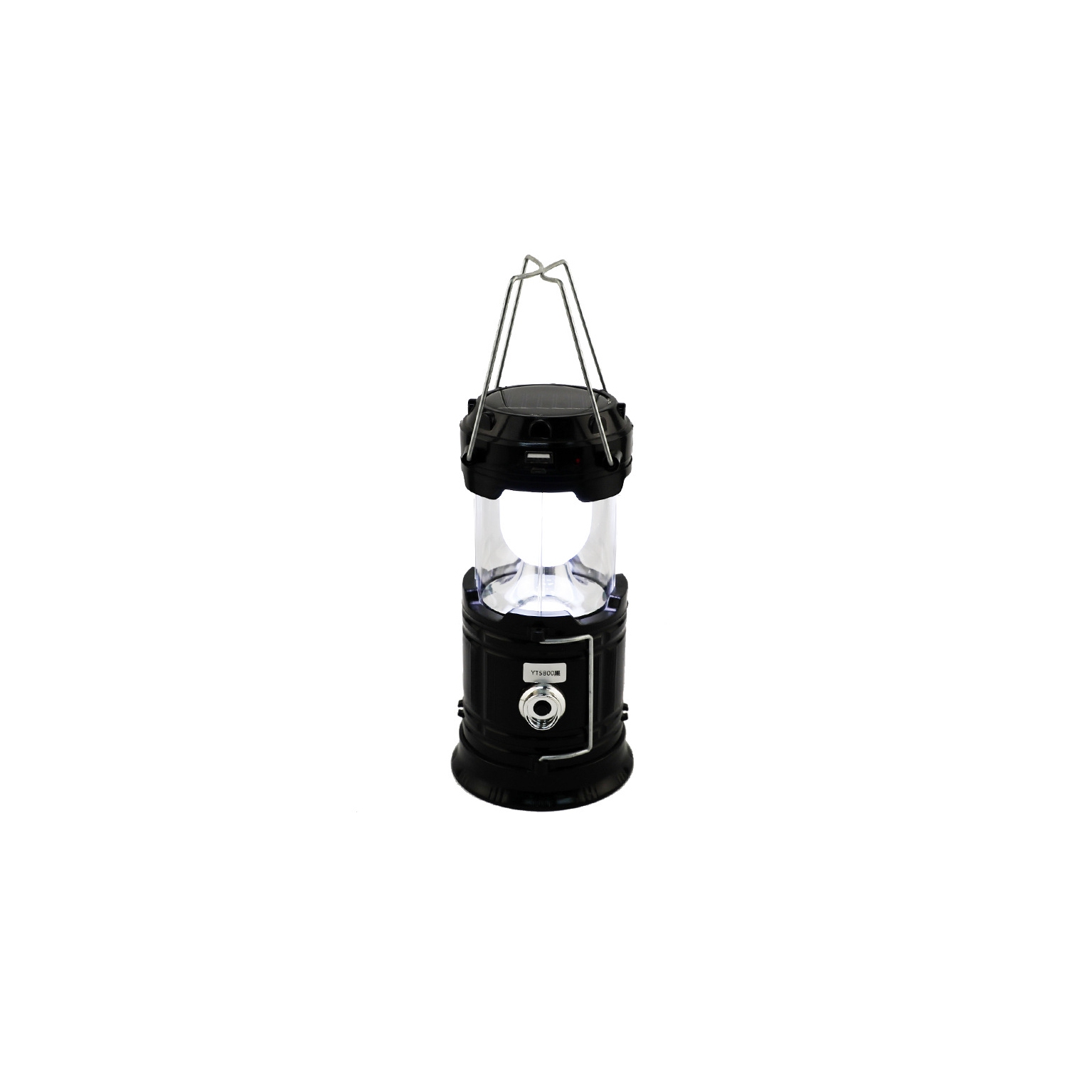 Camping light solar lantern multifunctional camping light tent light work light outdoor stretch lantern - black