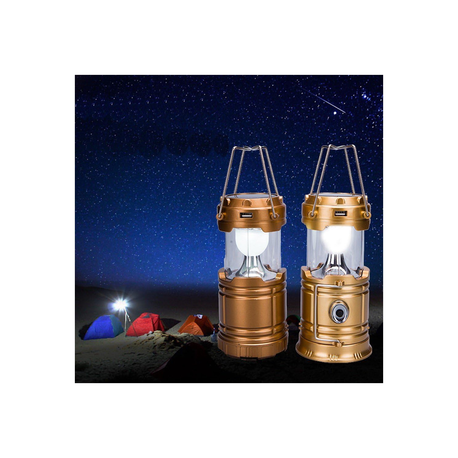 Lampe solaire de camping lampe de camping multifonctionnelle lampe de tente lampe de travail lampe de travail d'extérieur extensible - bleu