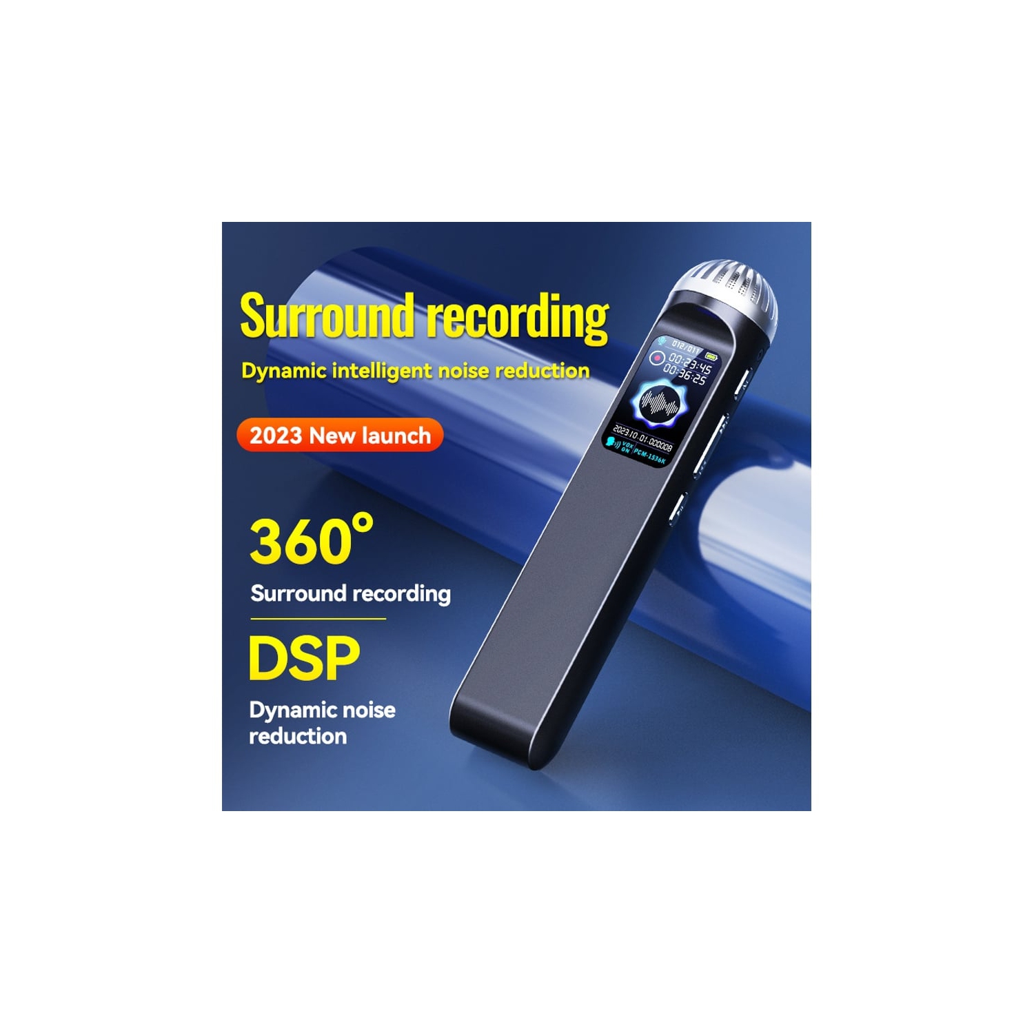 HD noise reduction voice recorder portable voice recorder voice-controlled recording MP3 player-64GB