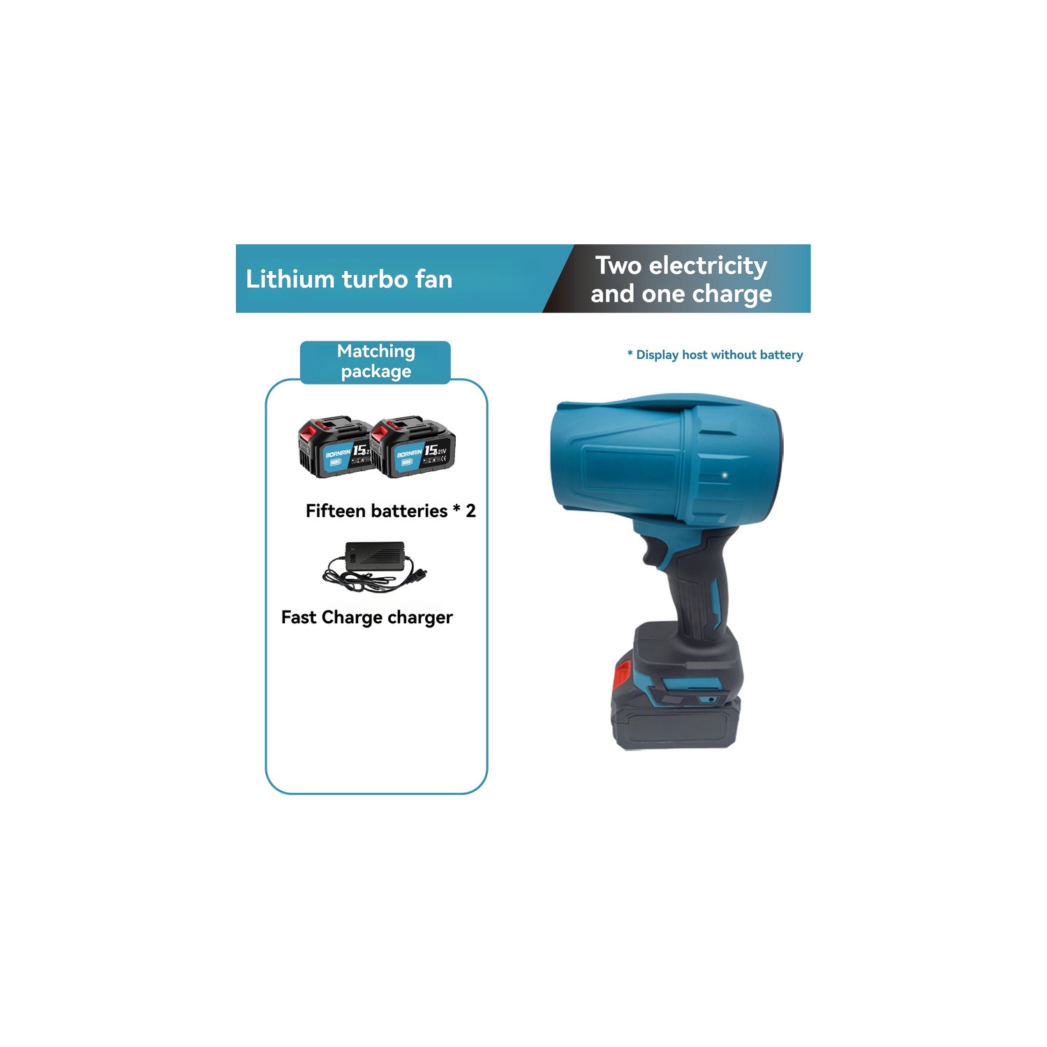 Sèche-cheveux sans balais Turbocharged de Blue Diamond - Vent très fort à 40&nbsp;000 tr/min | Batterie au lithium grande capacité | Vitesse