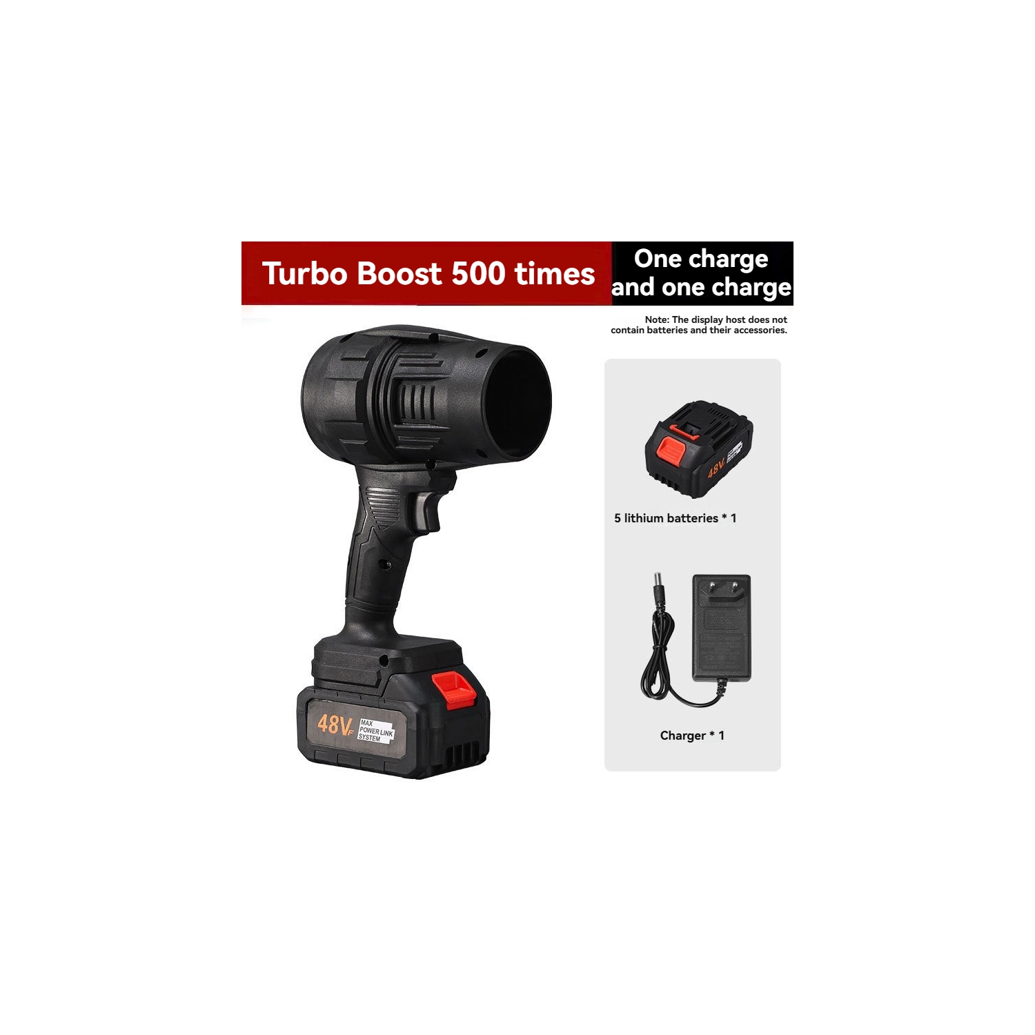 Cordless Turbo Power Blower - 40000RPM Super Storm Dust Removal | Lithium Battery Handheld Blower | Industrial Grade Leaf Blower / Snowstorm Blower（black）