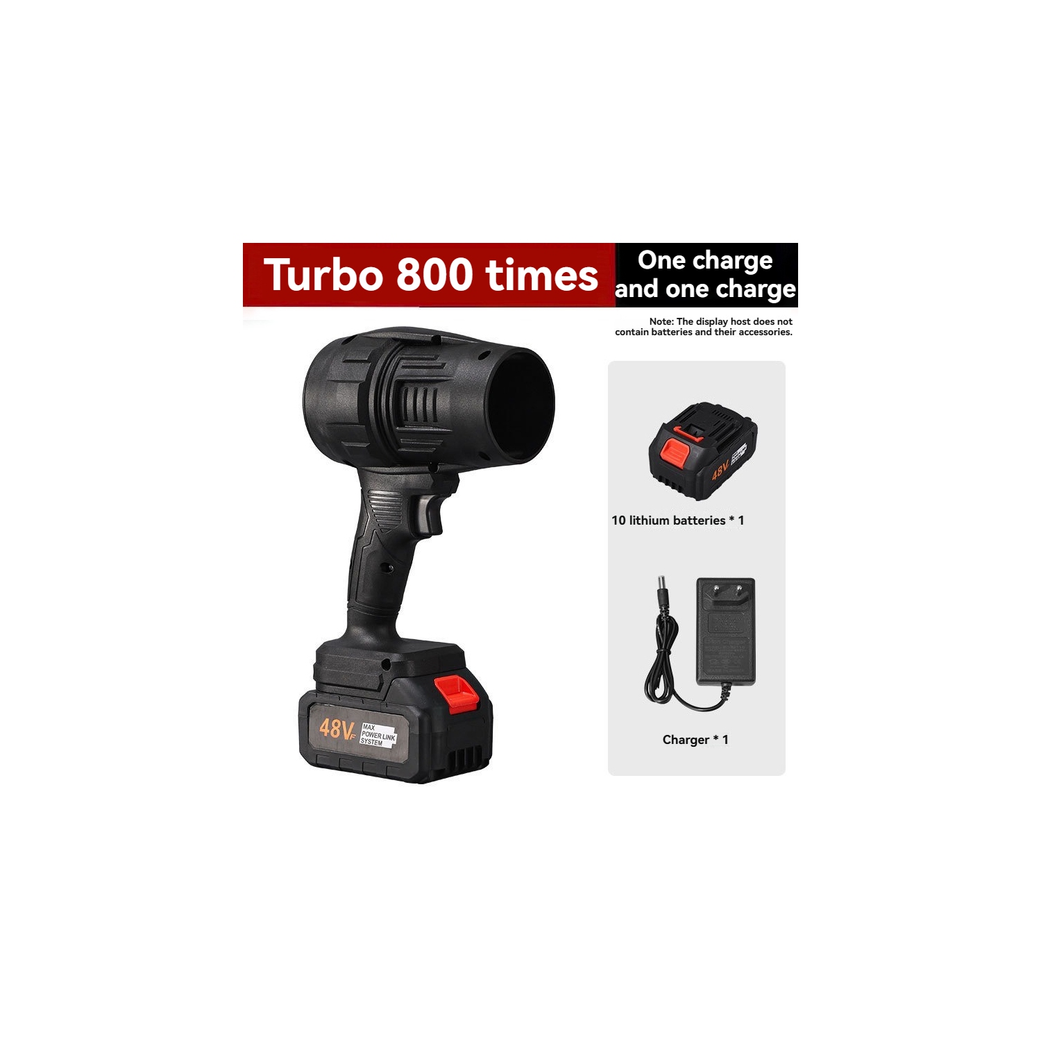 Cordless Turbo Power Blower - 40000RPM Super Storm Dust Removal | Lithium Battery Handheld Blower | Industrial Grade Leaf Blower / Snowstorm Blower（black）