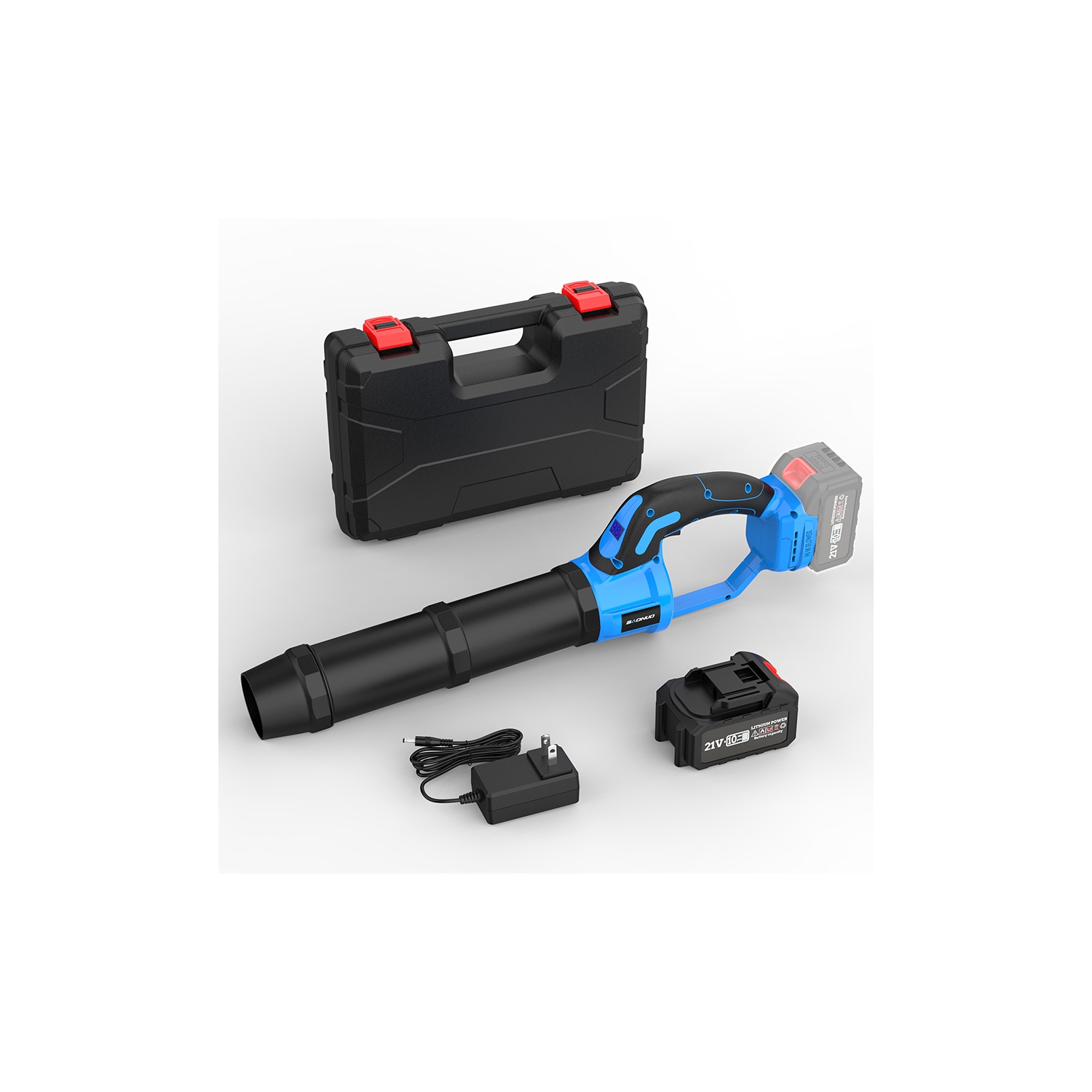 Lithium-powered blower with brushless motor, high air pressure, 4.0Ah long battery life for dust, snow, and leaf removal