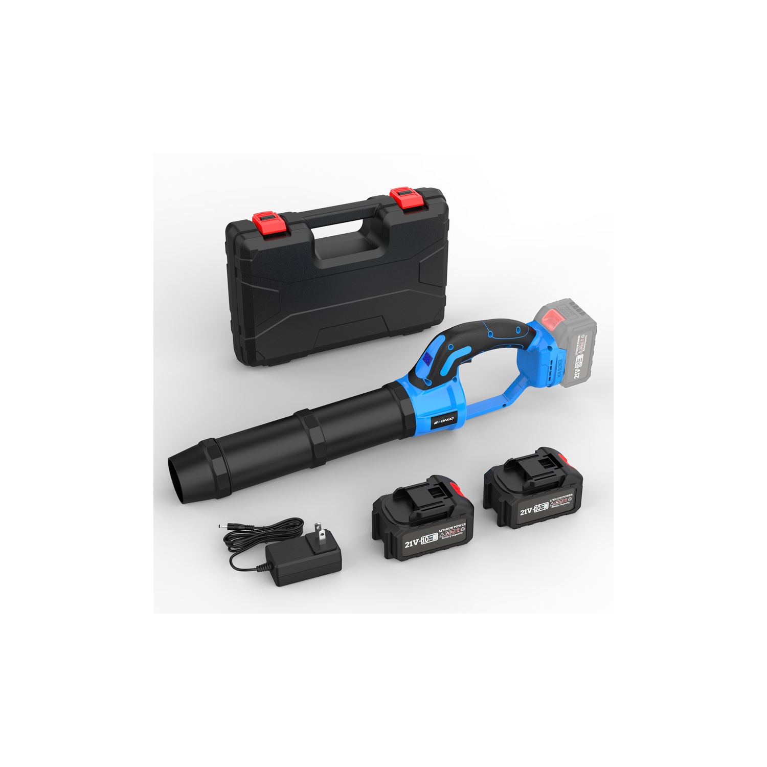 Souffleuse au lithium avec moteur sans balai, pression d'air élevée et autonomie 4,0&nbsp;Ah longue pour enlever la poussière, la neige et les