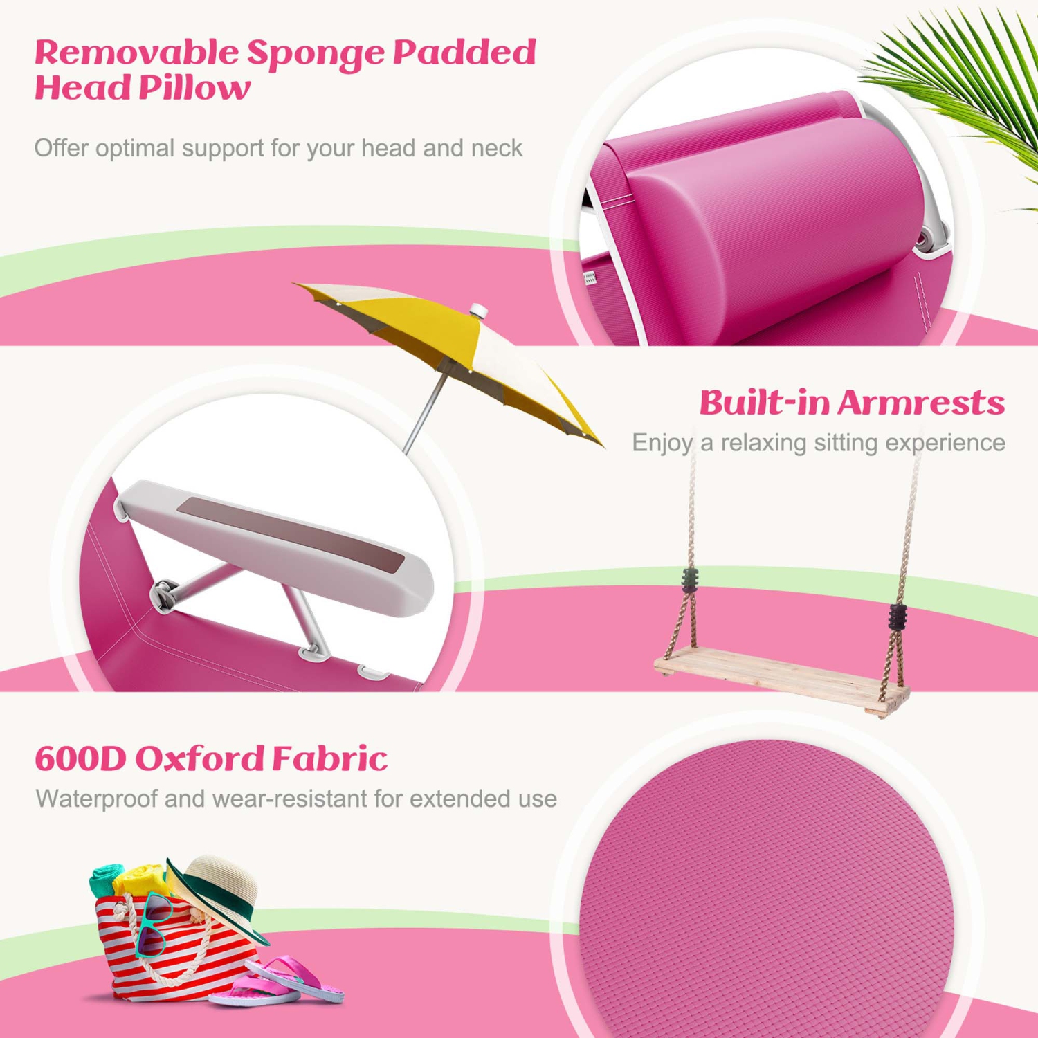 Goplus 1/2 PCS Folding Beach Chair for Adult Lightweight Aluminum Camping Chair withStorage Bag Blue/Red