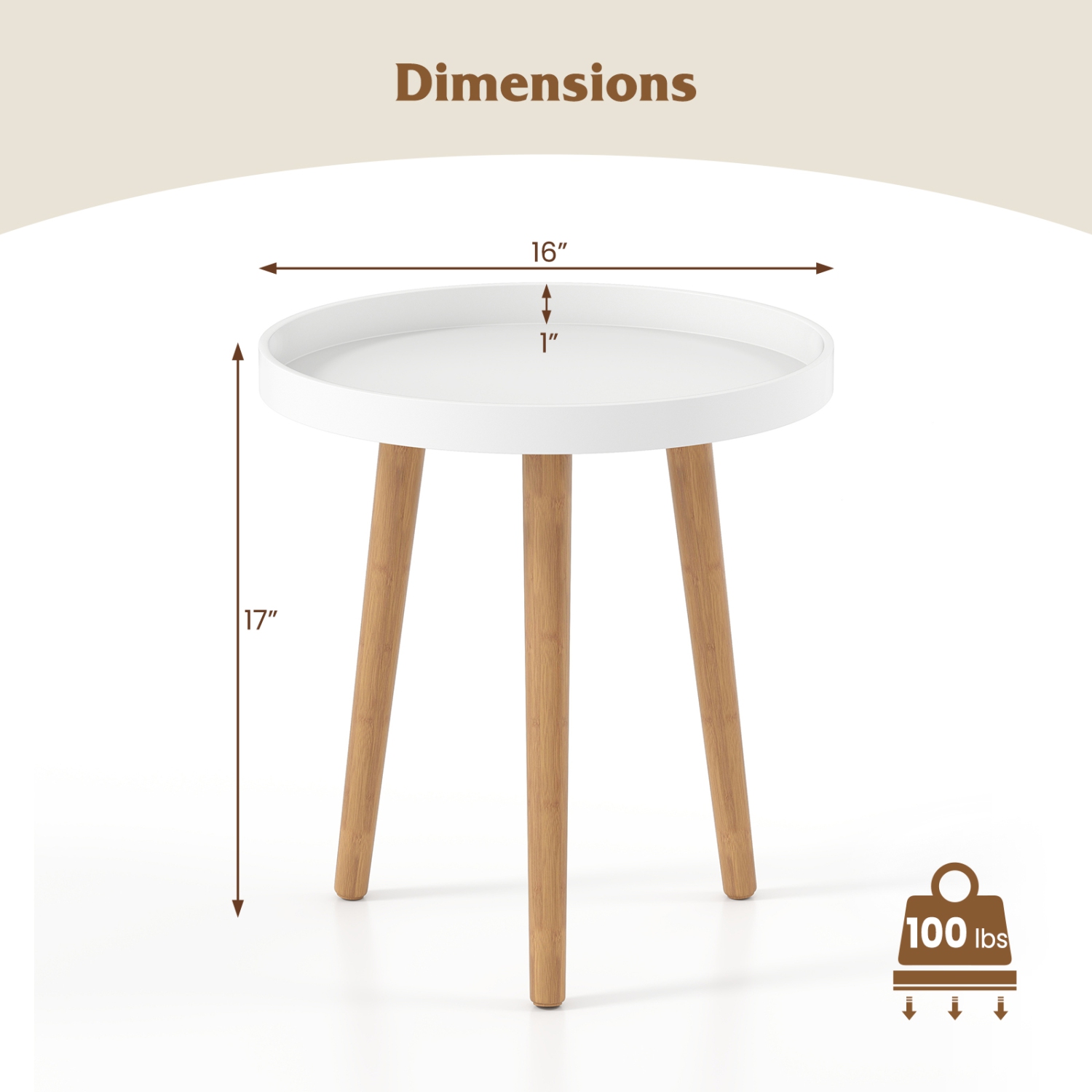 Table d'appoint ronde de Costway Table d'appoint Table basse Table de chevet Mobilier pour la maison