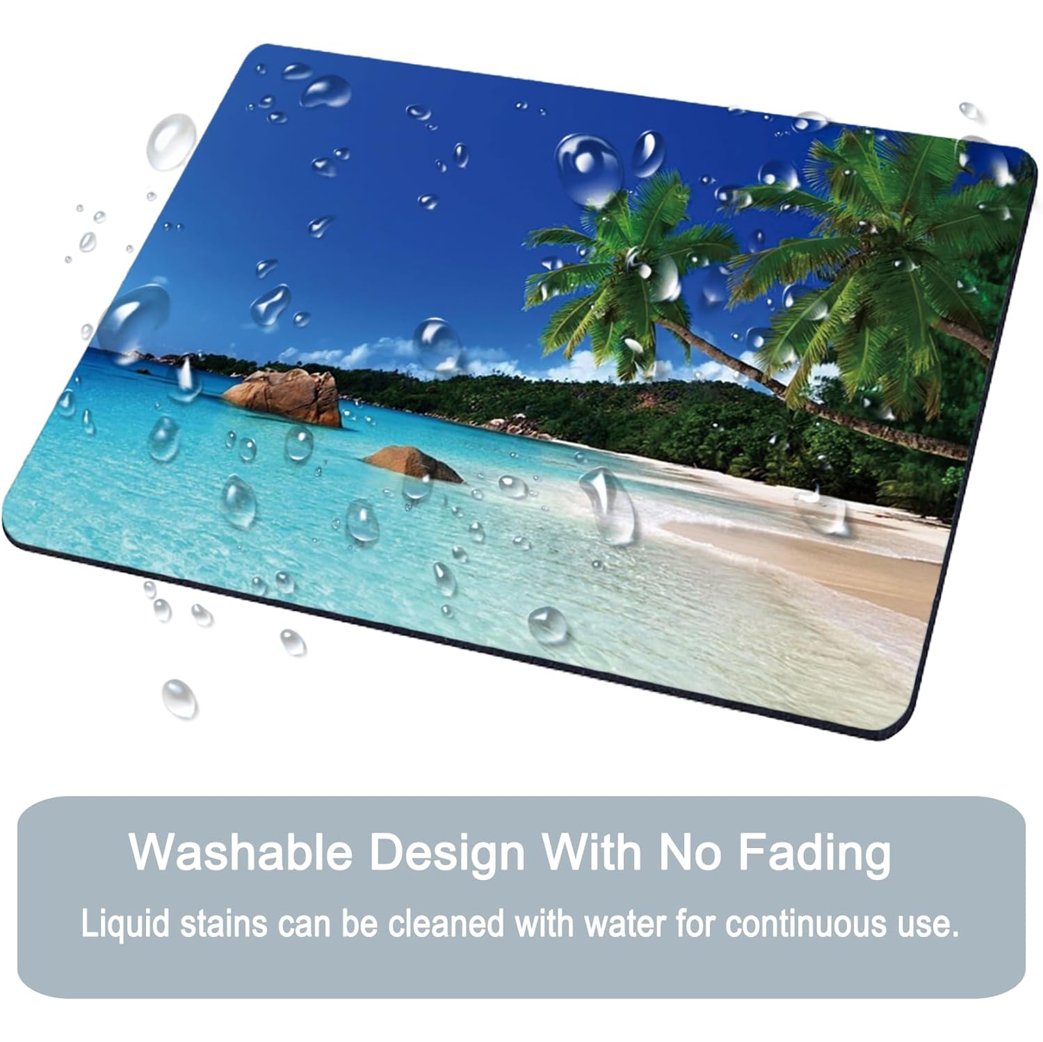 Mouse Pad, Square Mousepad, Personalized Premium-Textured, Non-Slip Rubber Base Mouse Mat, Waterproof Gaming Mouse Pad for Wireless Mouse, Computers,