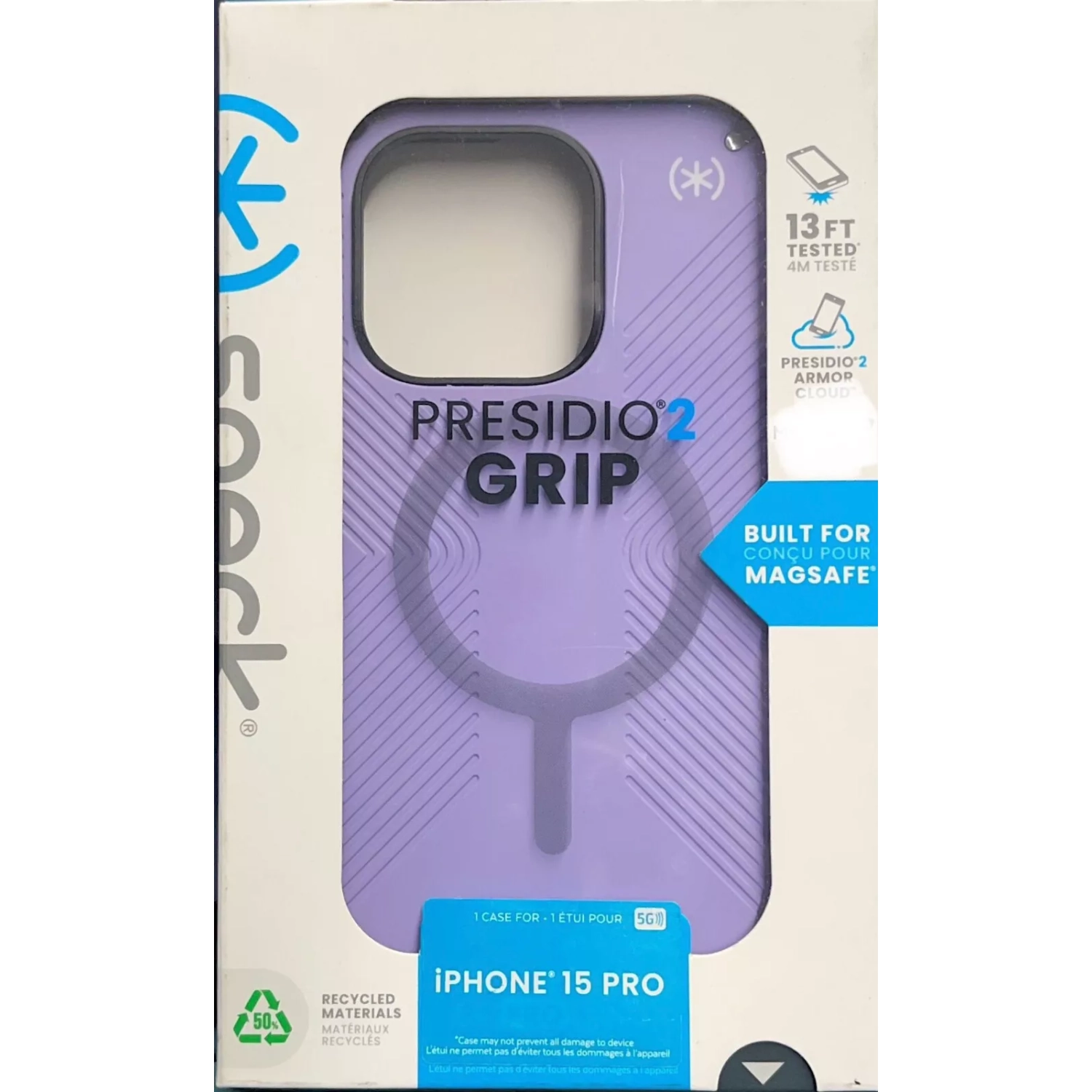 Étui Presido2 Grip violet de Speck - iPhone 15 Pro
