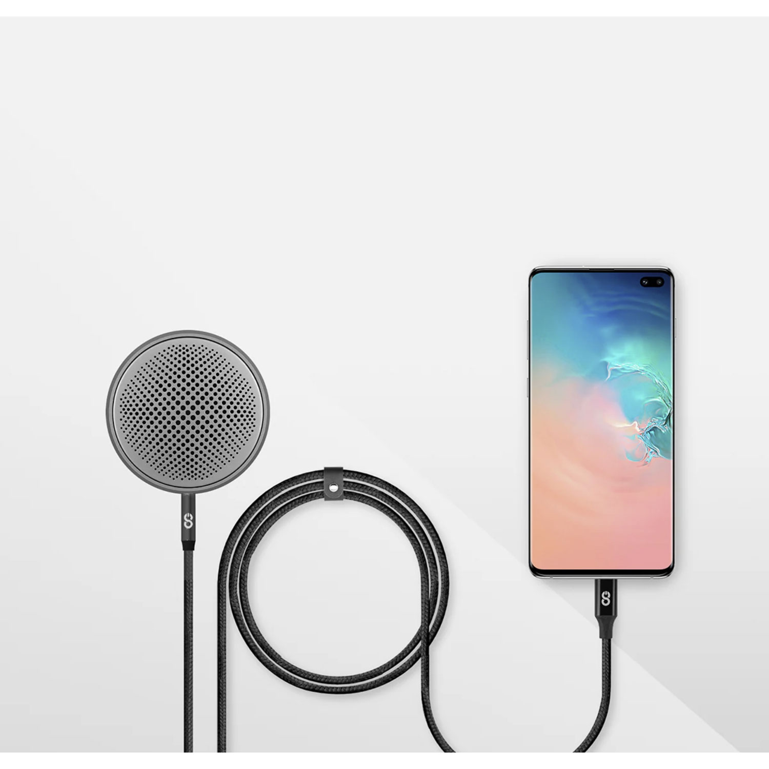 Câble auxiliaire Lightning/3,5 mm tissé de 1 m Piston Connect de LOGiiX - Noir