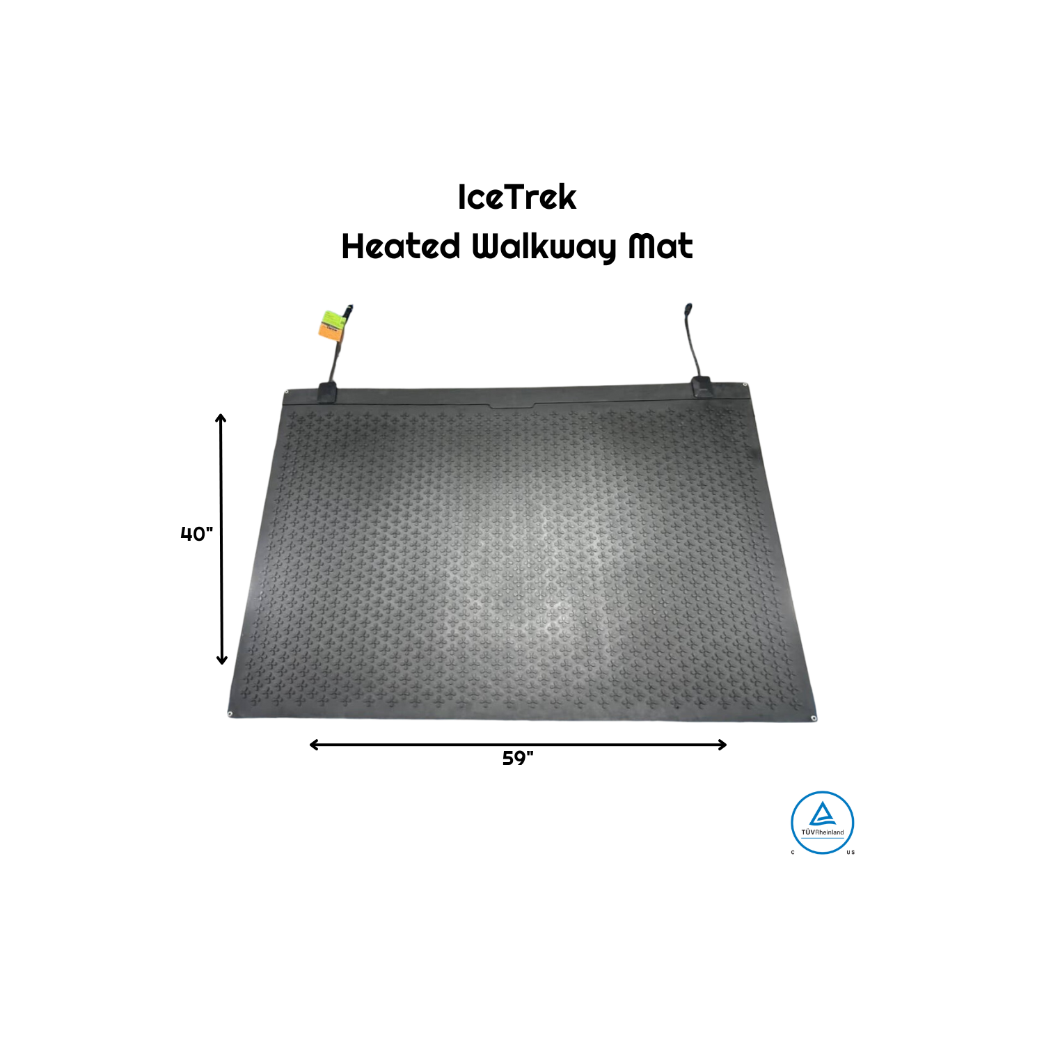 IceTrek 40” x 59” Heated Snow Melting Walkway Mats