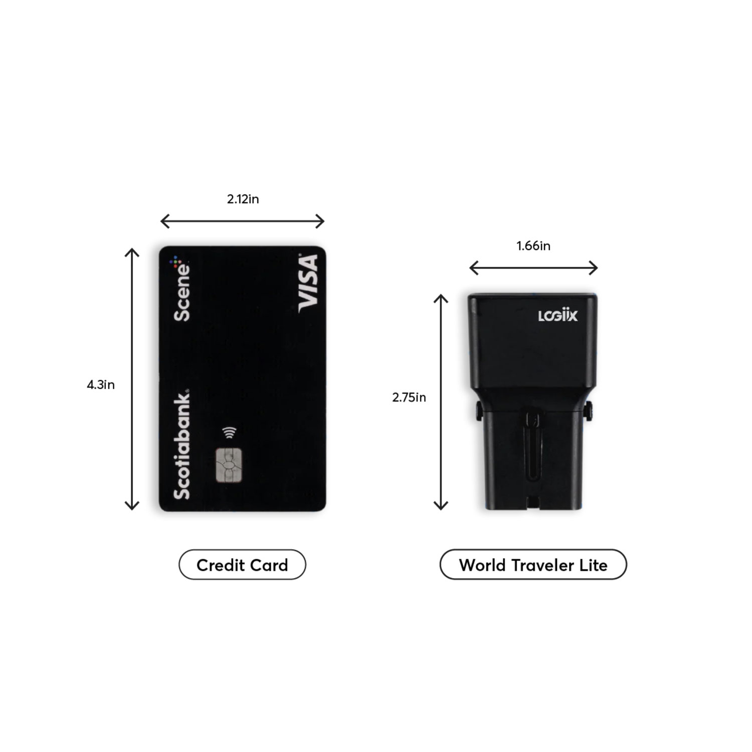 Adaptateur de voyage tout-en-un World Traveler Lite de LOGiiX - Noir