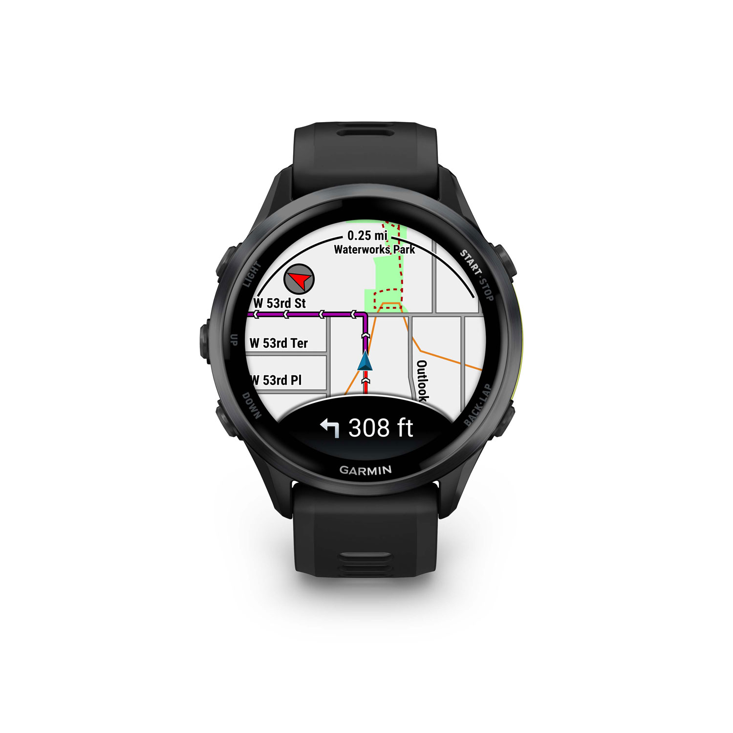 Garmin Forerunner 970 47mm Bluetooth Running Smartwatch - Black/Titanium Black