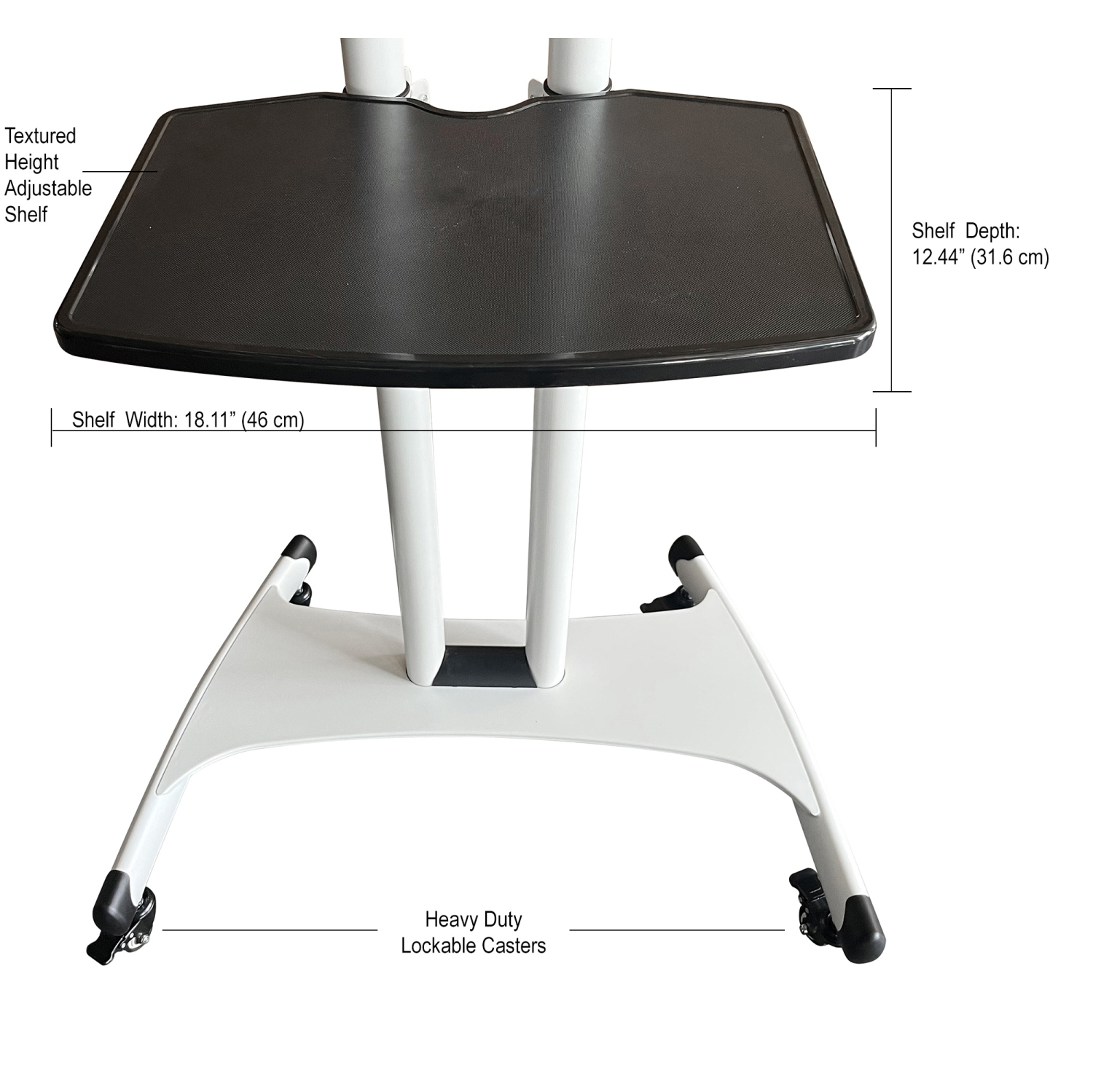 Boost Industries AVC3265ii Universal Mobile TV Cart TV Stand for 32″ to 80″ TVs
