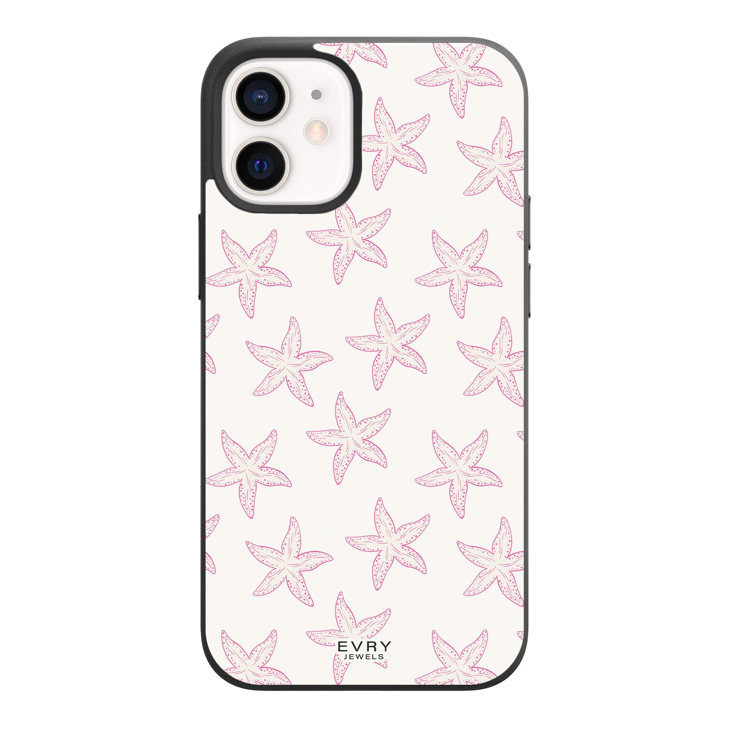 Evry Jewels Hard Plastic Case for iPhone XR - Pink Starfish