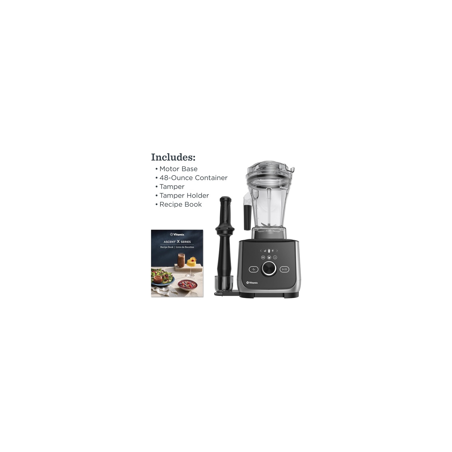 Mélangeur Ascent X4 de Vitamix – Qualité professionnelle, 48 oz. Récipient, acier inoxydable brossé