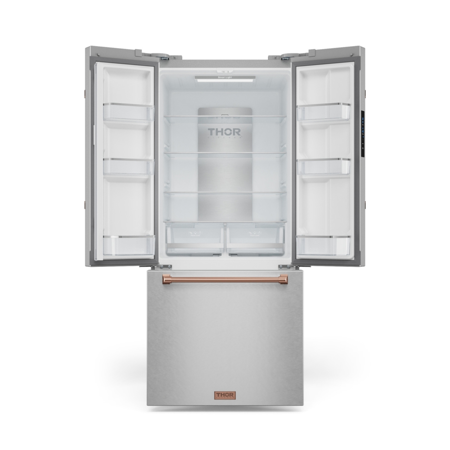 Réfrigérateur à profondeur de comptoir 30&nbsp;po 17,7&nbsp;pi³ de Gordon Ramsay by THOR avec machine à glaçons inox/Rose doré